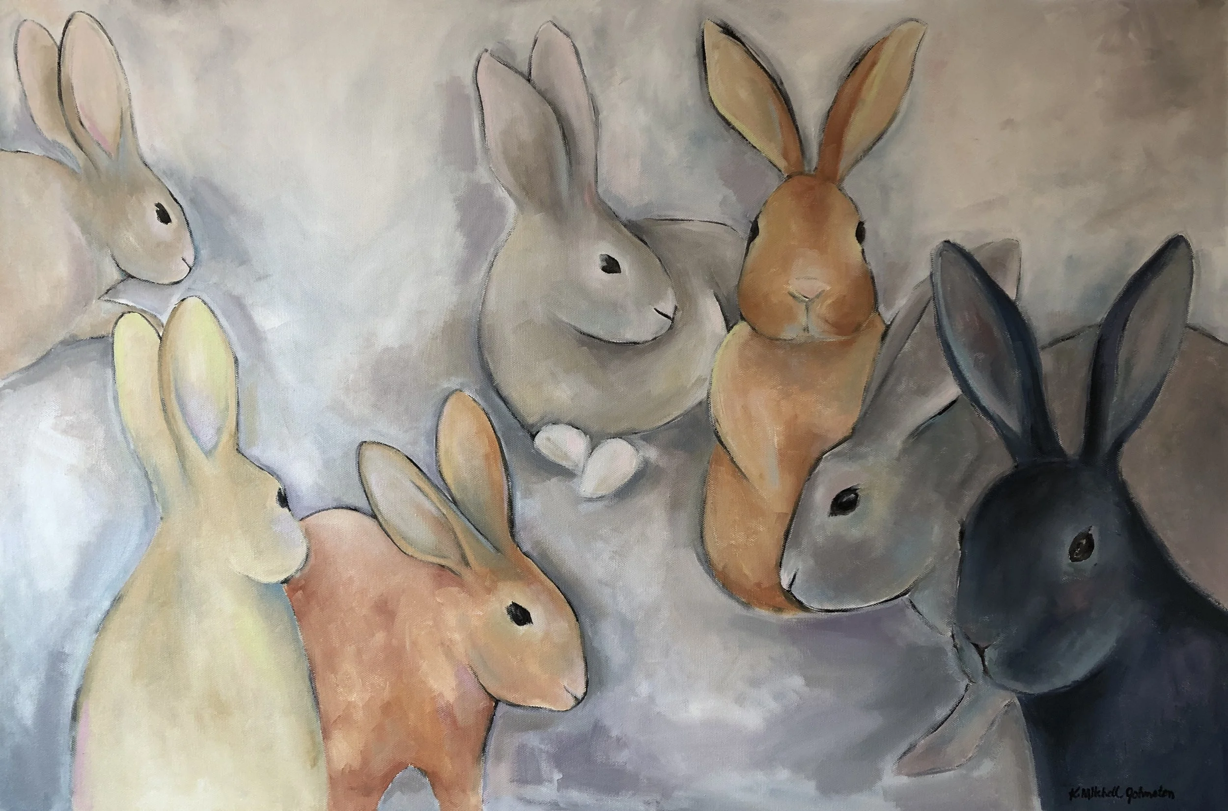 The Social Gathering, oil on canvas, 24x36, SOLD