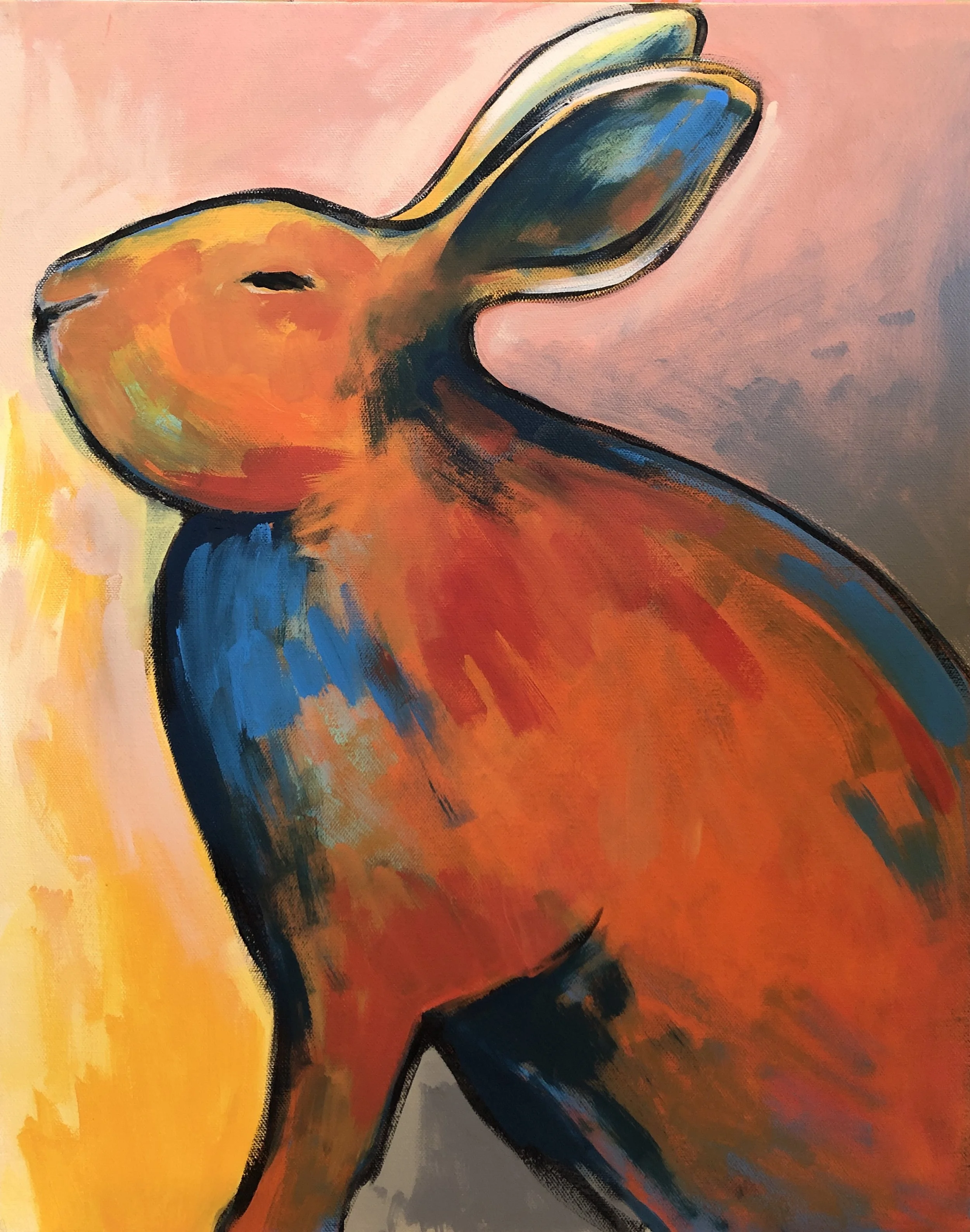 Waking Up, acrylic on canvas, 20x16, SOLD