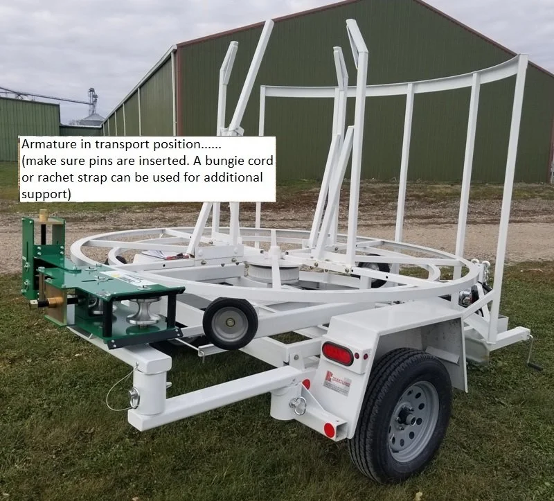 Single Reel trailer with a McElroy LineTamer 2" installed sold by Maverick, Inc. located in Story City, Iowa