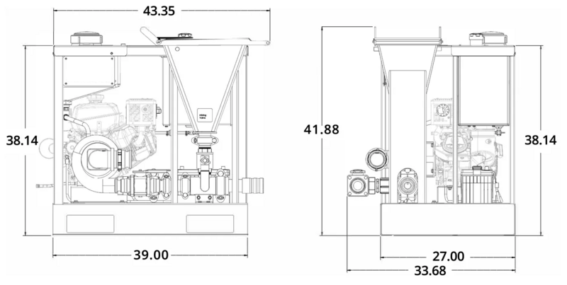 Dimensions of a Mud Pump 365GPM sold by Maverick, Inc. located in Story City, Iowa