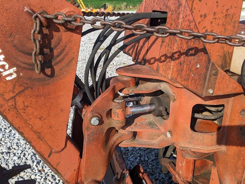 Up close image of hydraulic section on a Used Ditch Witch 4010 Backhoe Trencher sold by Maverick, Inc. located in Story City, Iowa
