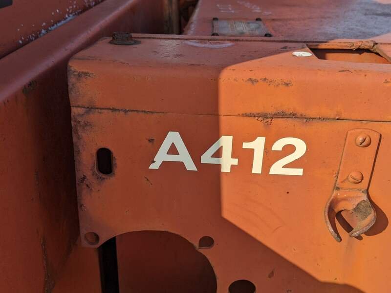 Up close image of model number on a Used Ditch Witch 4010 Backhoe Trencher sold by Maverick, Inc. located in Story City, Iowa