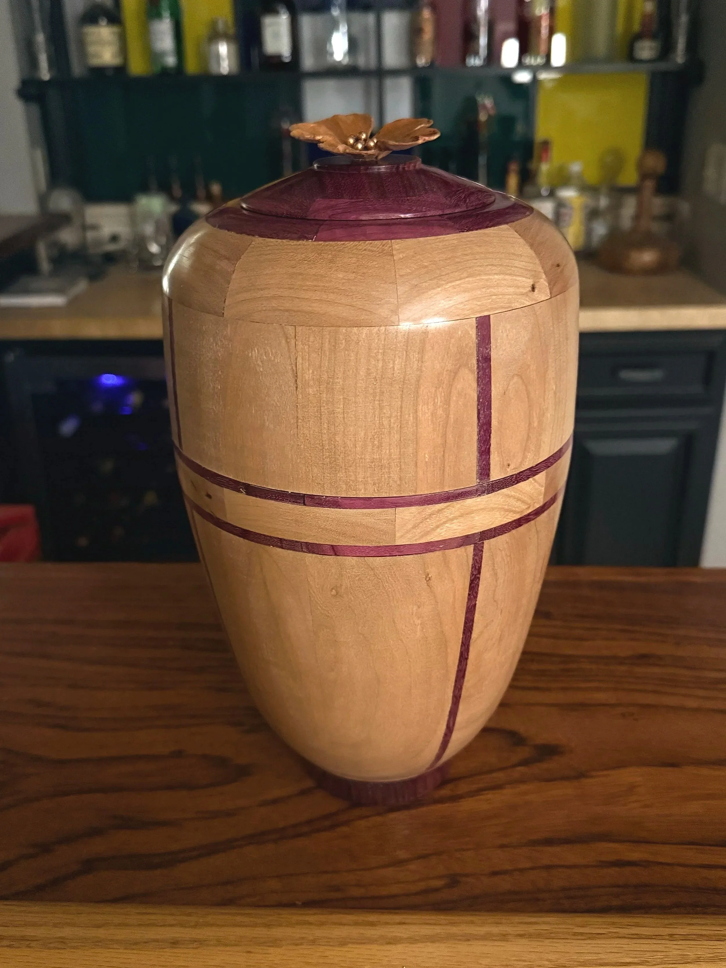 Cherry/Purpleheart Urn $400