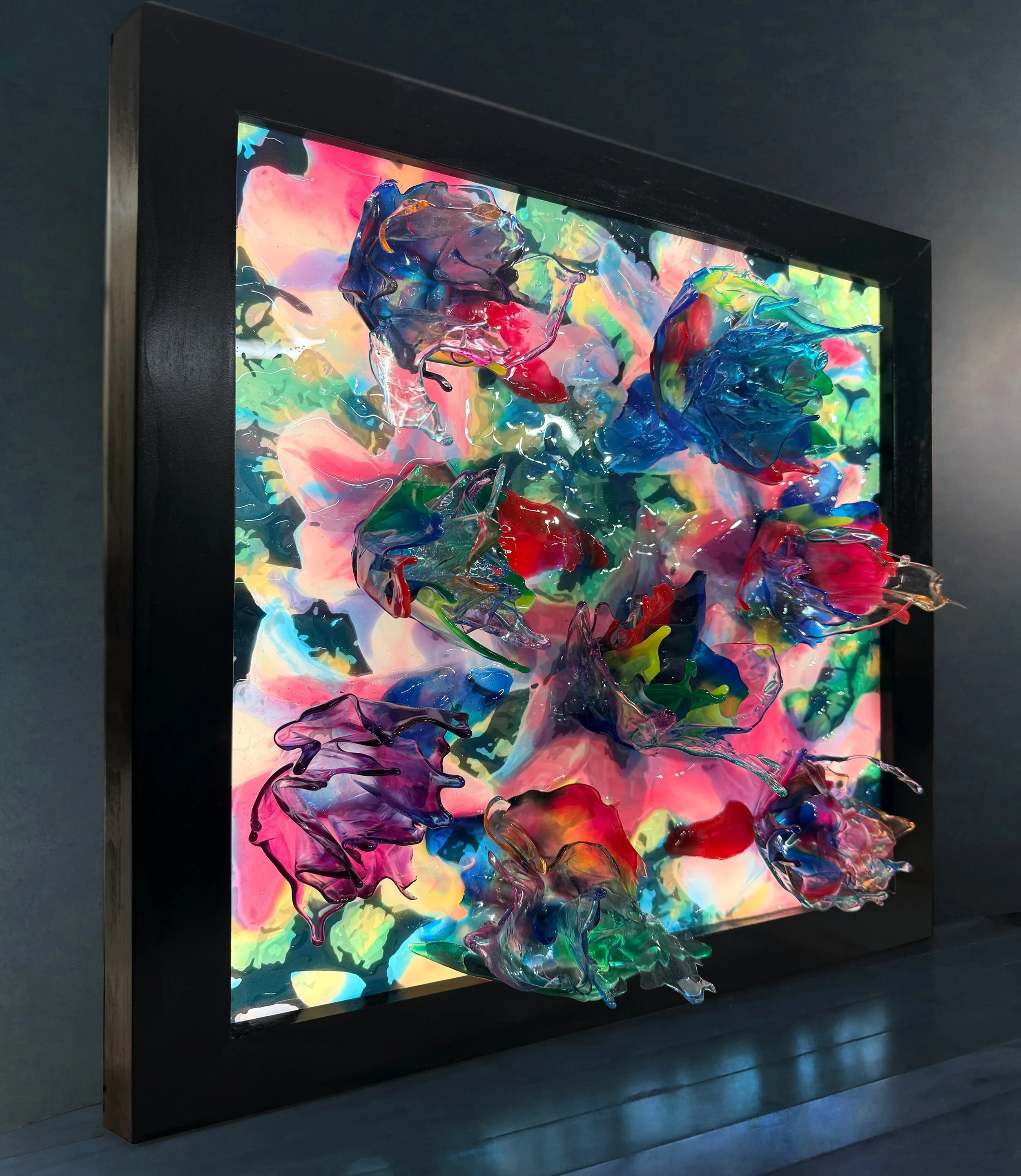 Floral Abstract $800 19"x19"