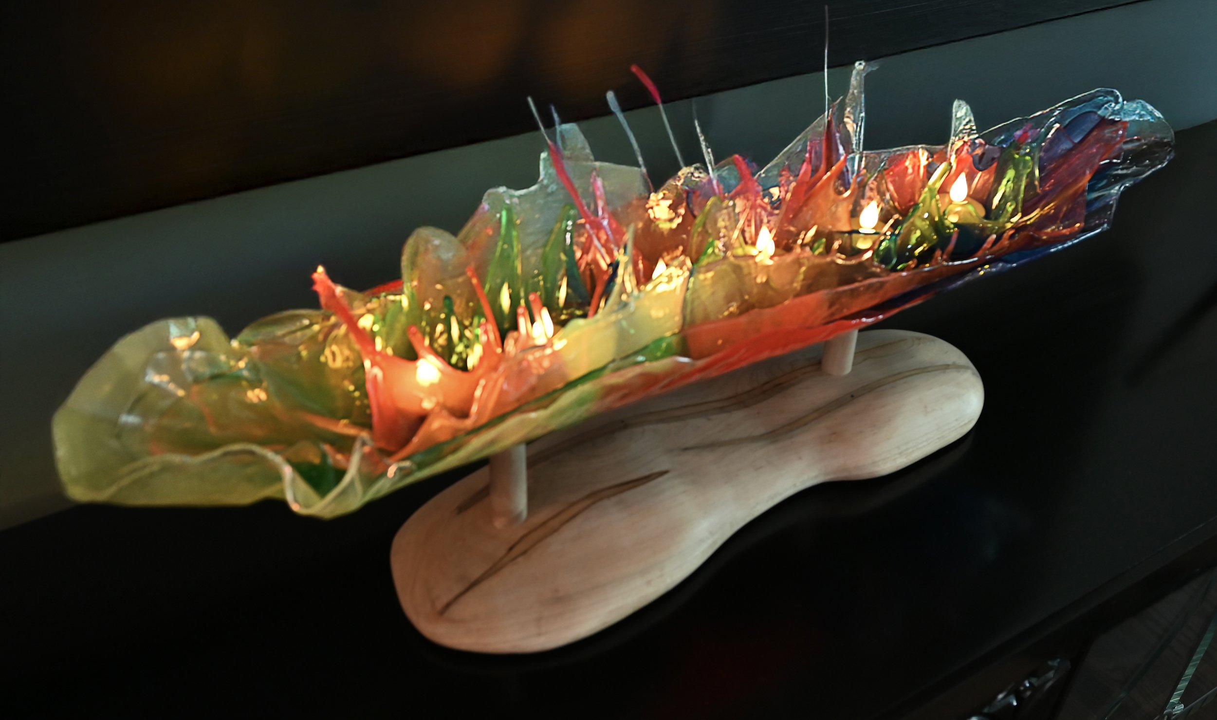 Resin/Ambrosia Maple Sculpture 28"x9" $600