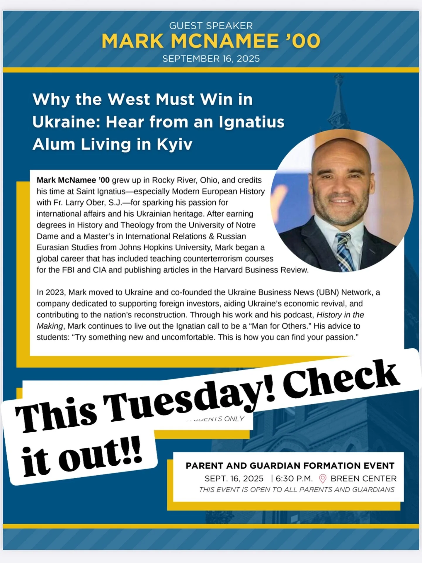 Check out Mark McNamee this Tuesday @sihscleveland discussing his life in Ukraine and the war. He has an incredibly interesting perspective. Stop by and say hello.
