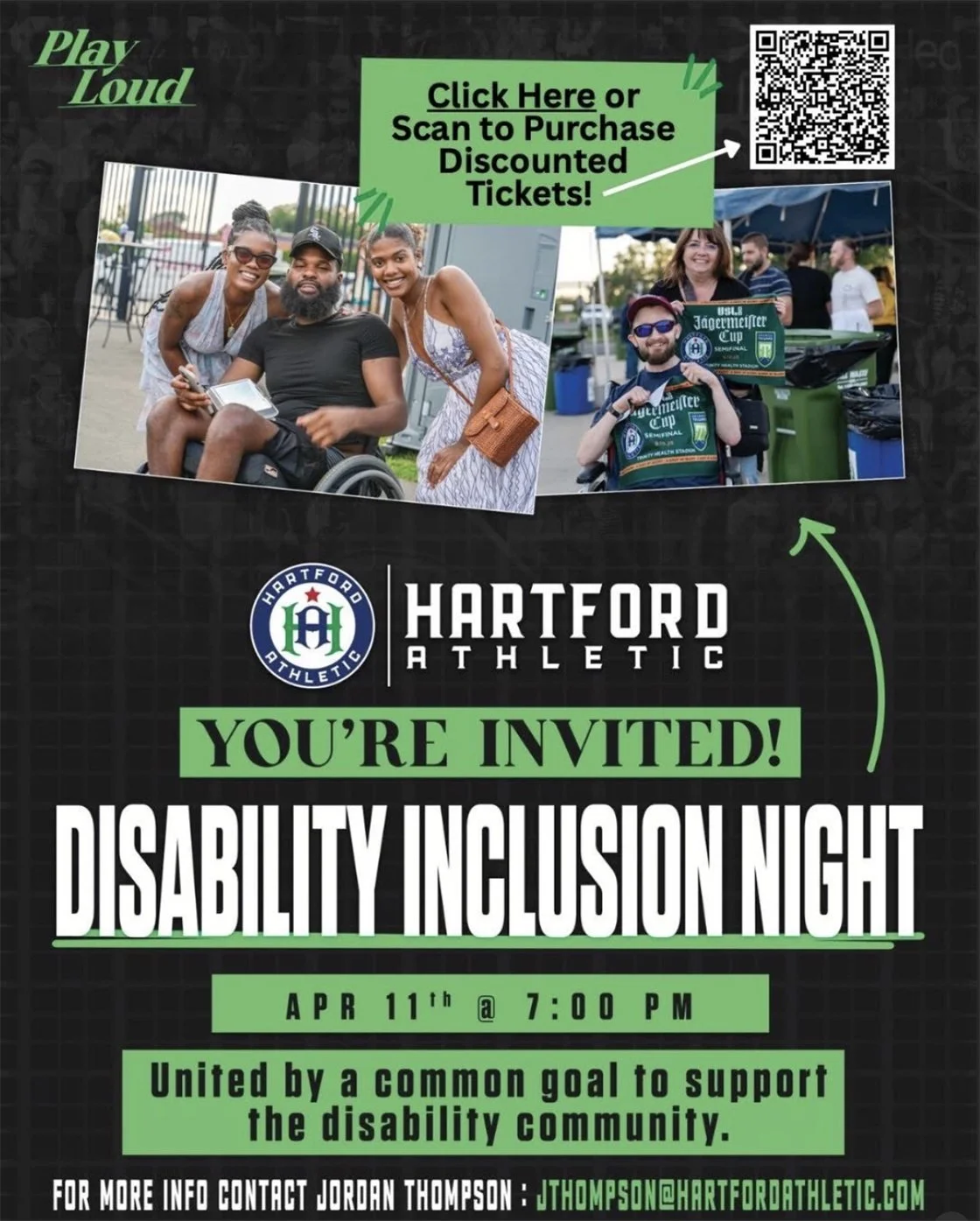Disability Inclusion Night with Hartford Athletic