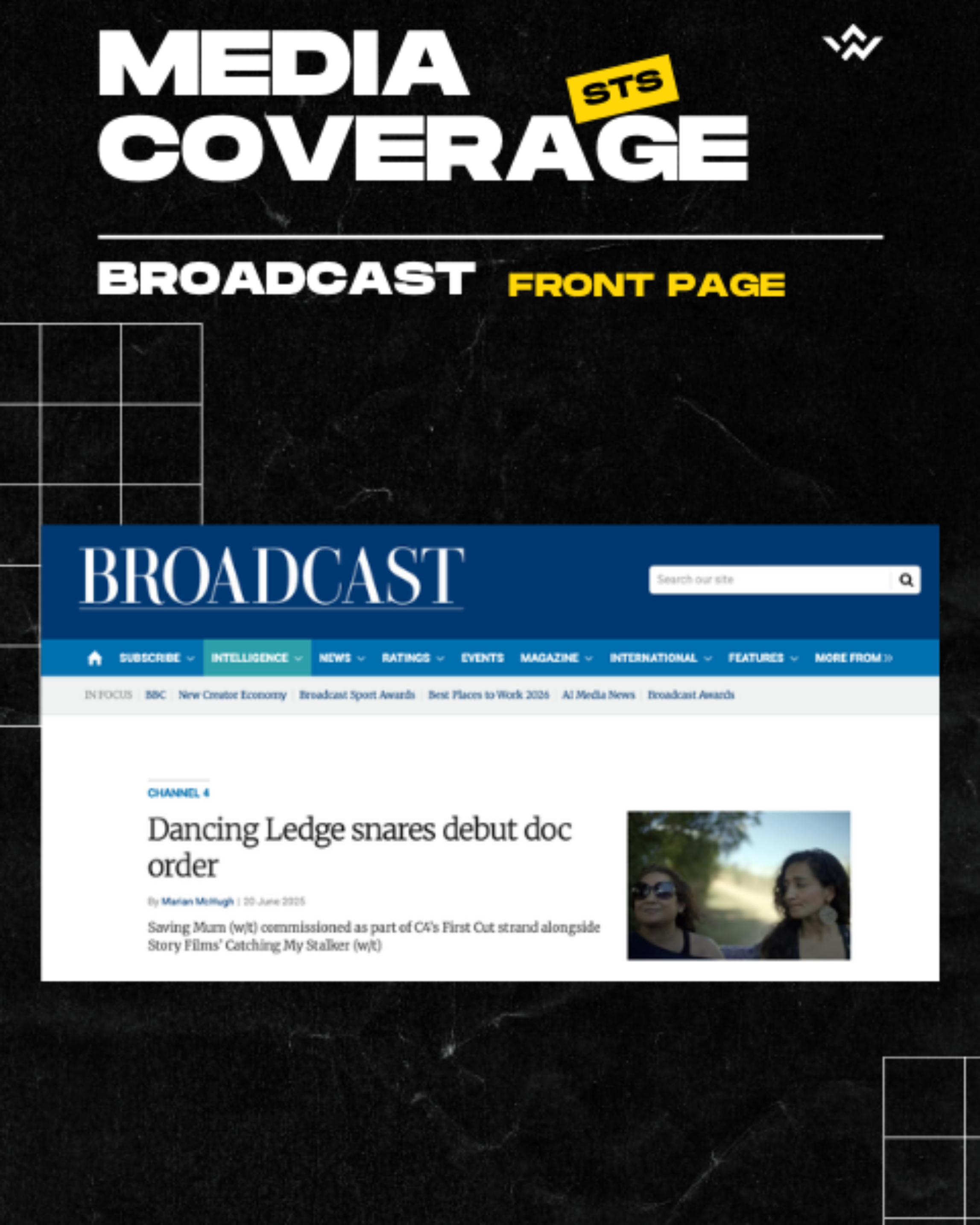 Broadcast featured us on the front page