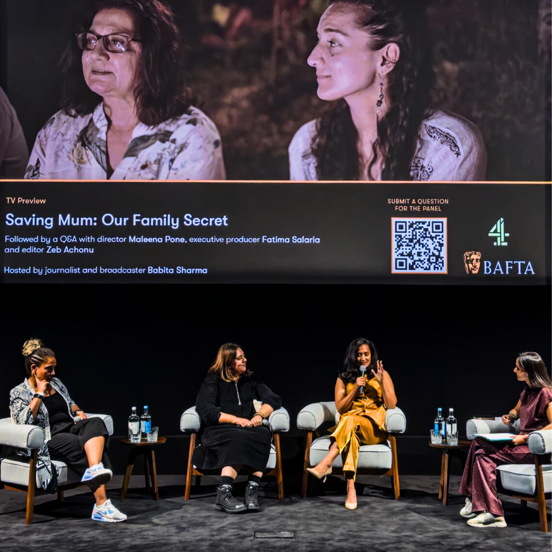 Salon customer with new long natural braids