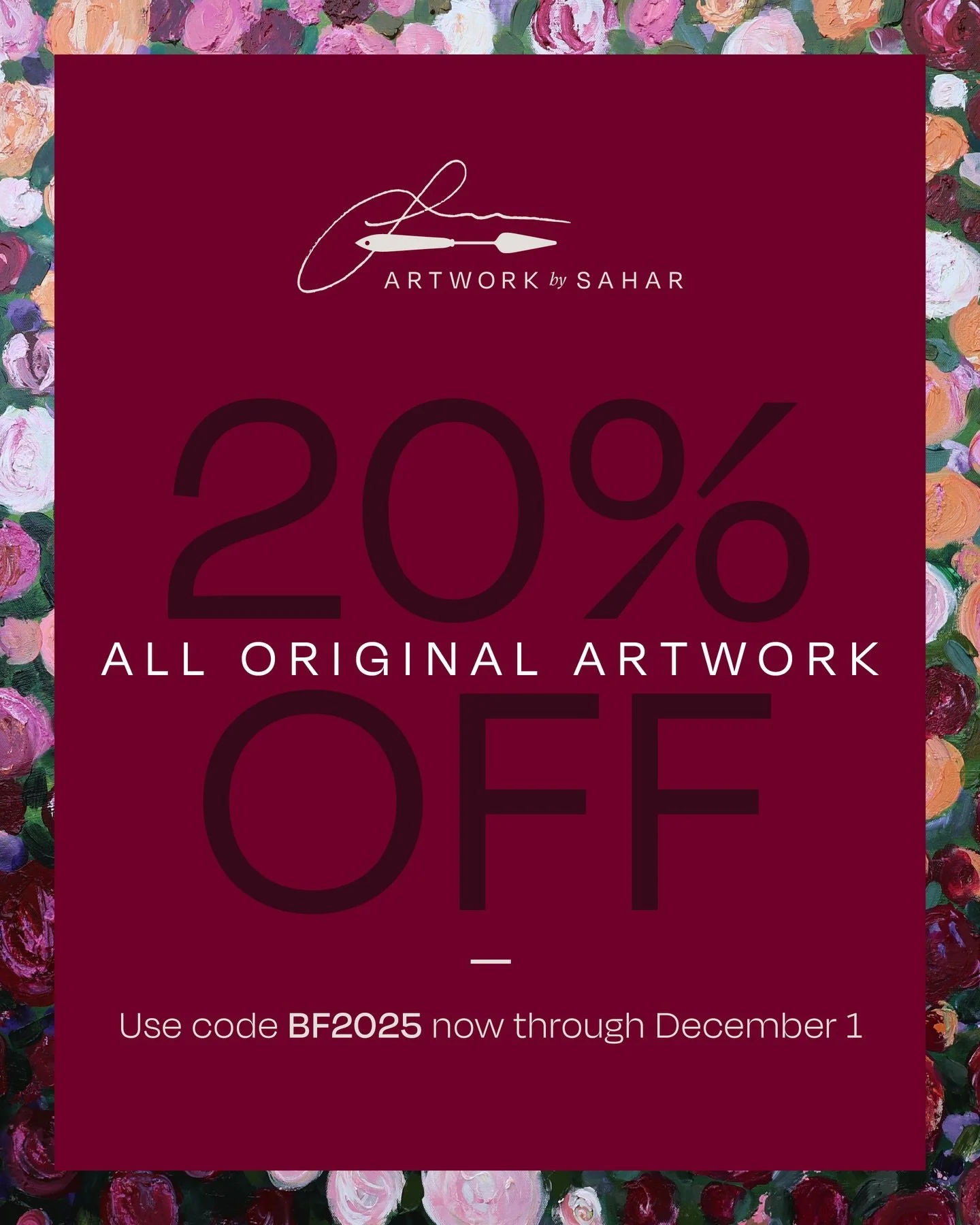 Happy Small Business Saturday! This weekend only, take 20% off all original artwork available on my site 🤍 I believe strongly that artwork should be as accessible a possible and I strive to make my work available at various price points. Find someth