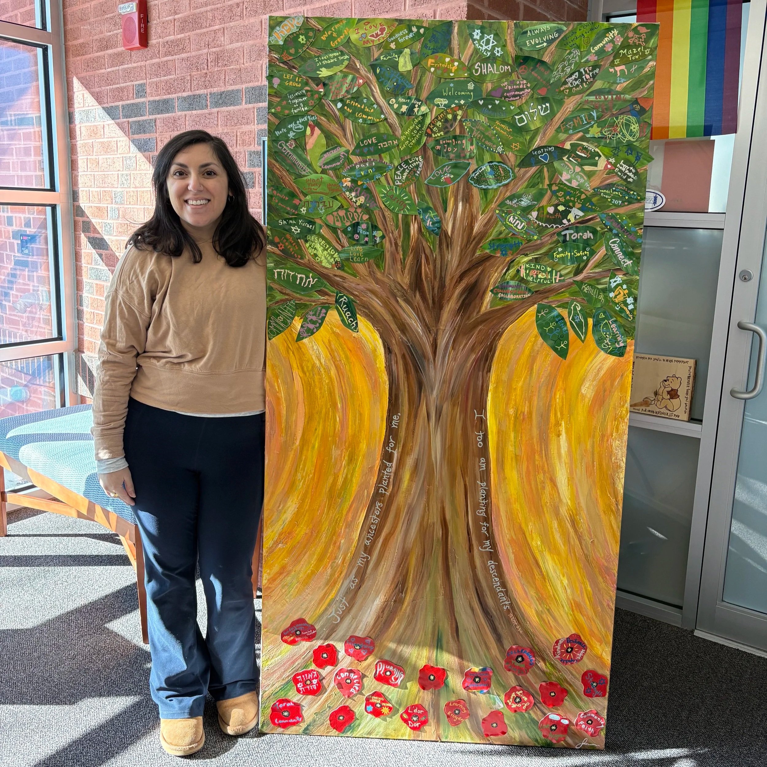 Sahar Boussard with custom abstract commission