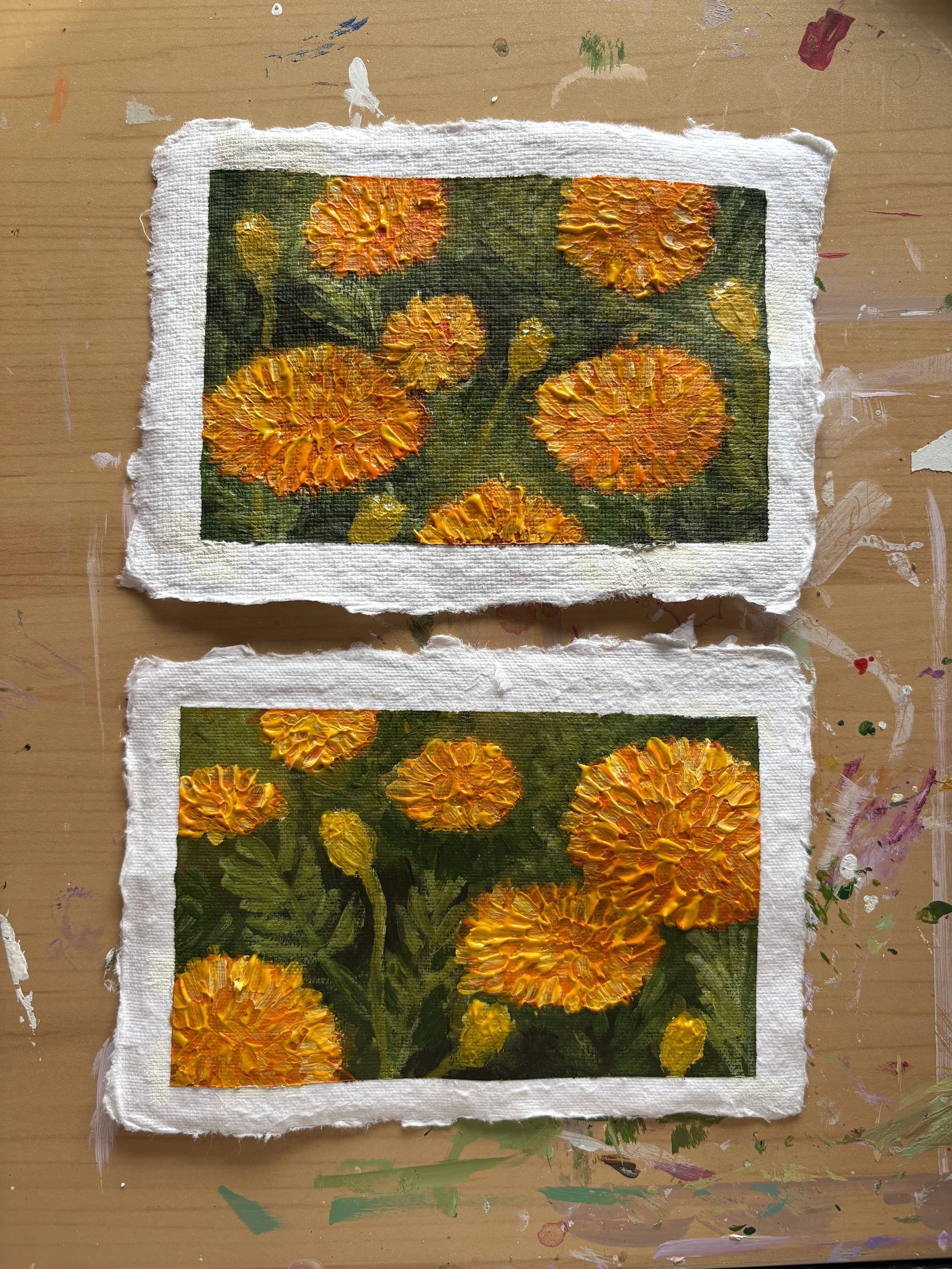 double marigold commission by Sahar Boussard
