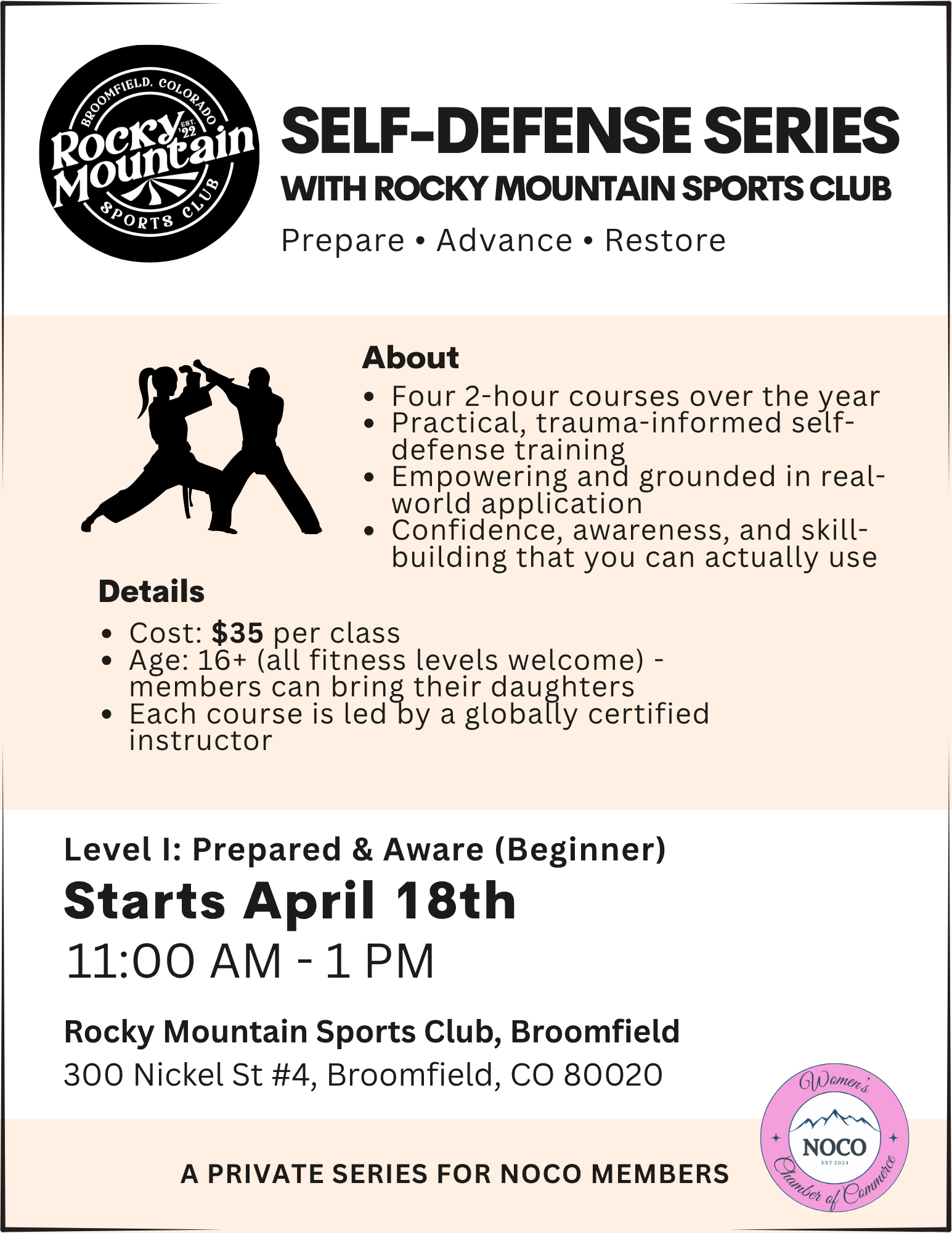 Self-Defense Class at Rocky Mountain Sports Club