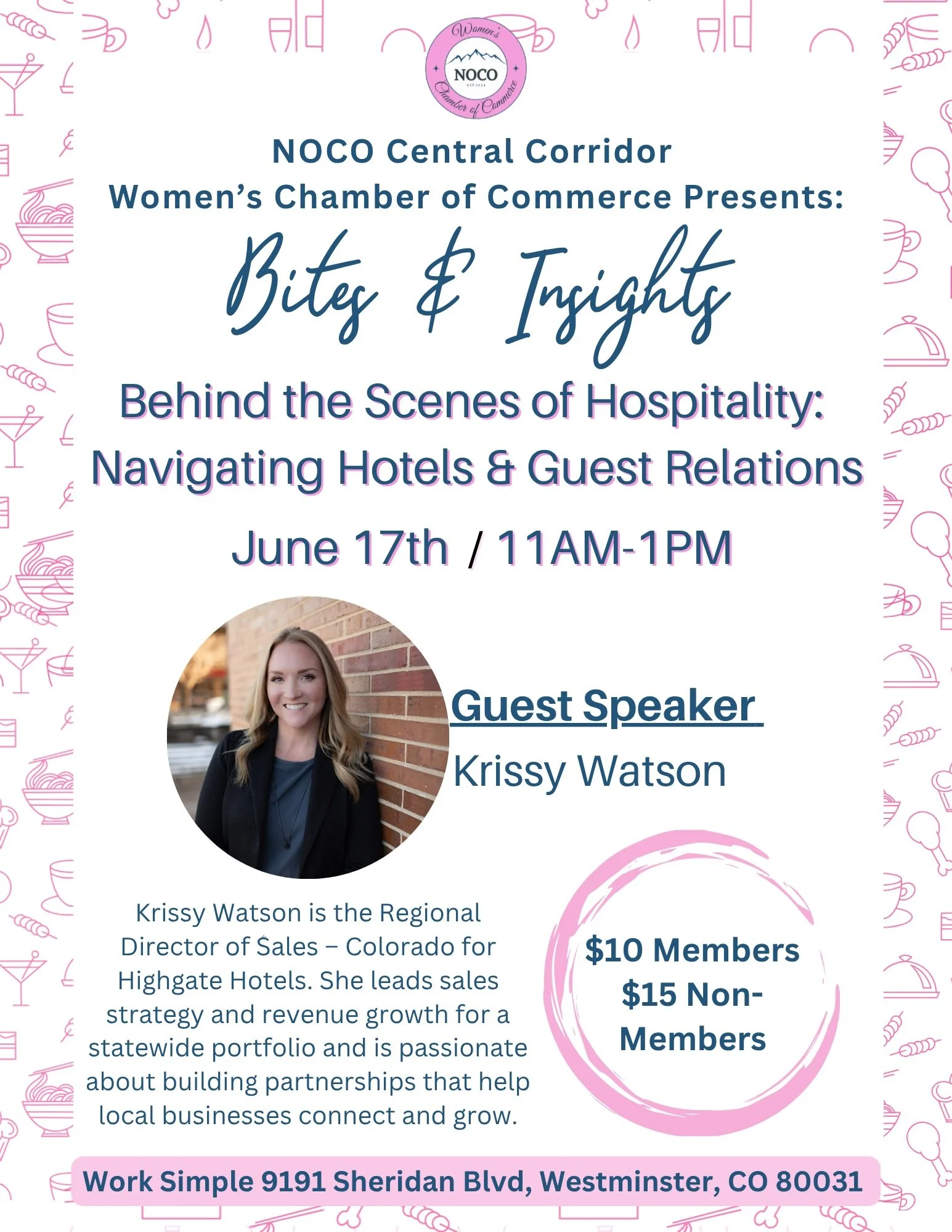 Bites &amp; Insights Central Corridor with  Guest Speaker Krissy Watson