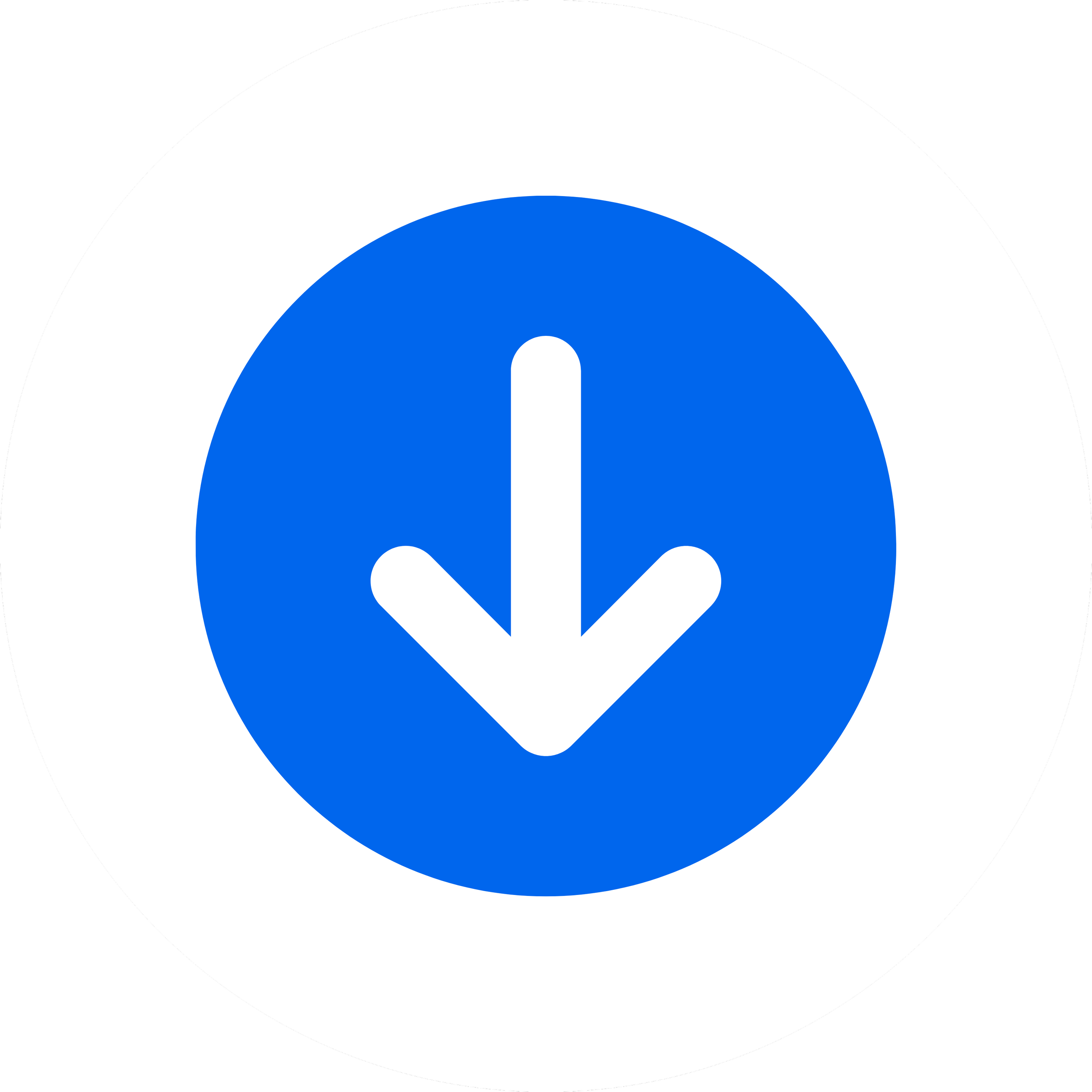 A circular logo with a stylized blue letter 'Q' inside a white circle on a black background.