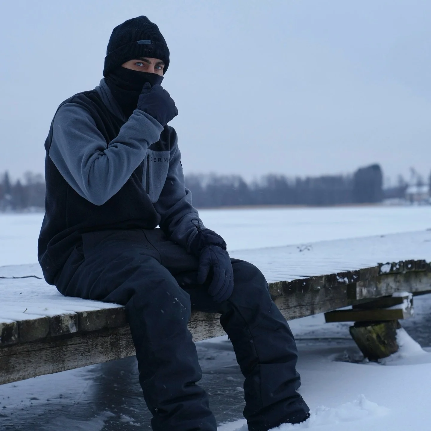 Northern fleece. Lapland winter.