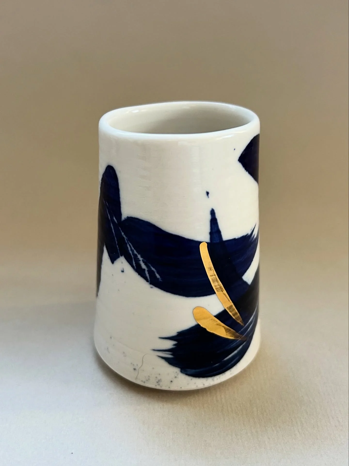 Bud vase &pound;18 with squiffy top! #budvase #porcelain #handmade