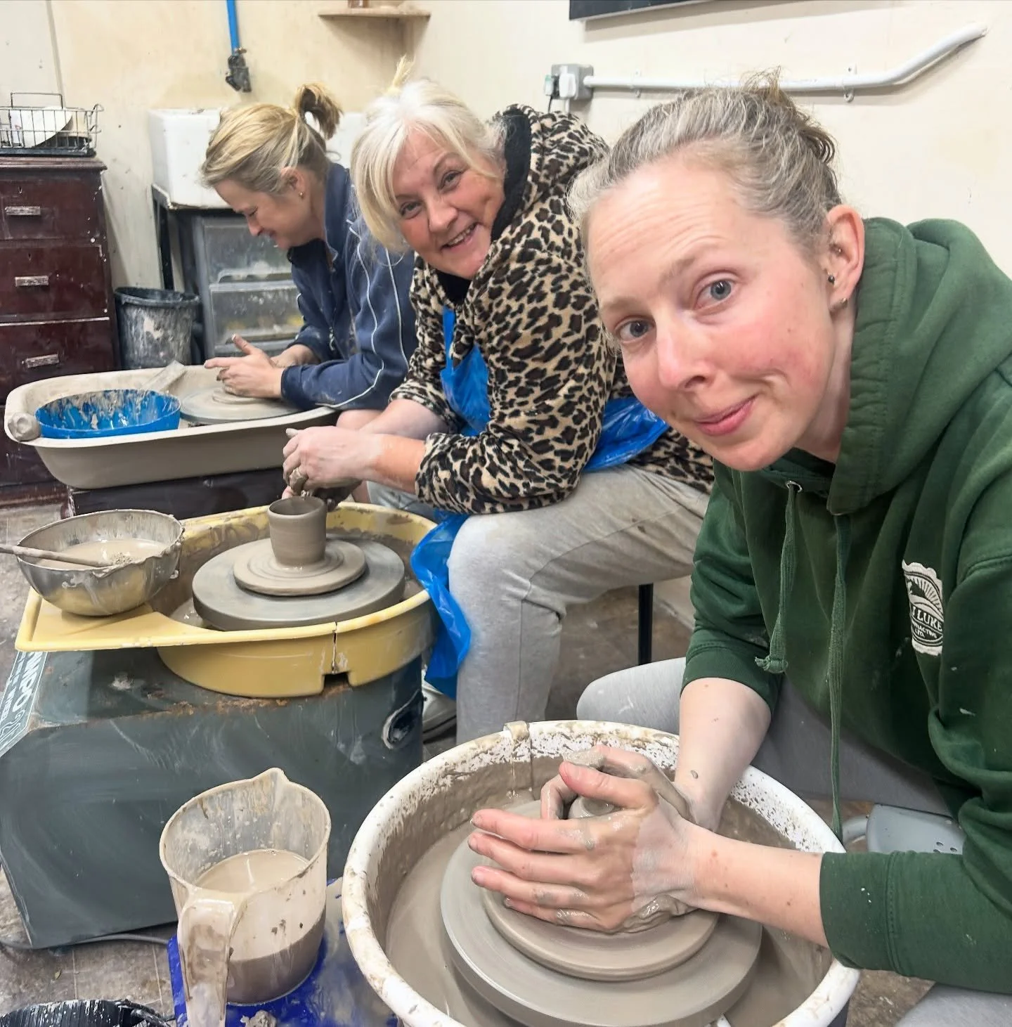 Monday evening pottery course started back for 2026. Throwing together is good for the soul! 
#potteryeveningcourse #potterycourse #manorfarmpottery