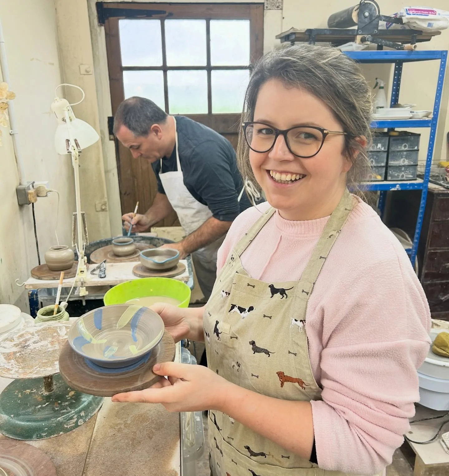 Busy throwing pots this morning, everyone made three shapes and I'm impressed!  #potterythrowingworkshop #potteryforall #potterywheel