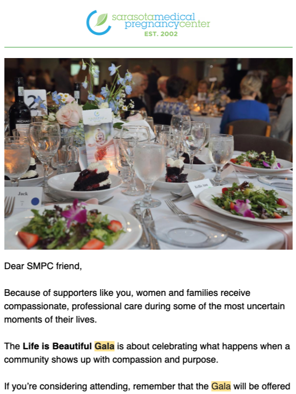 Follow up email to garner more registrations
