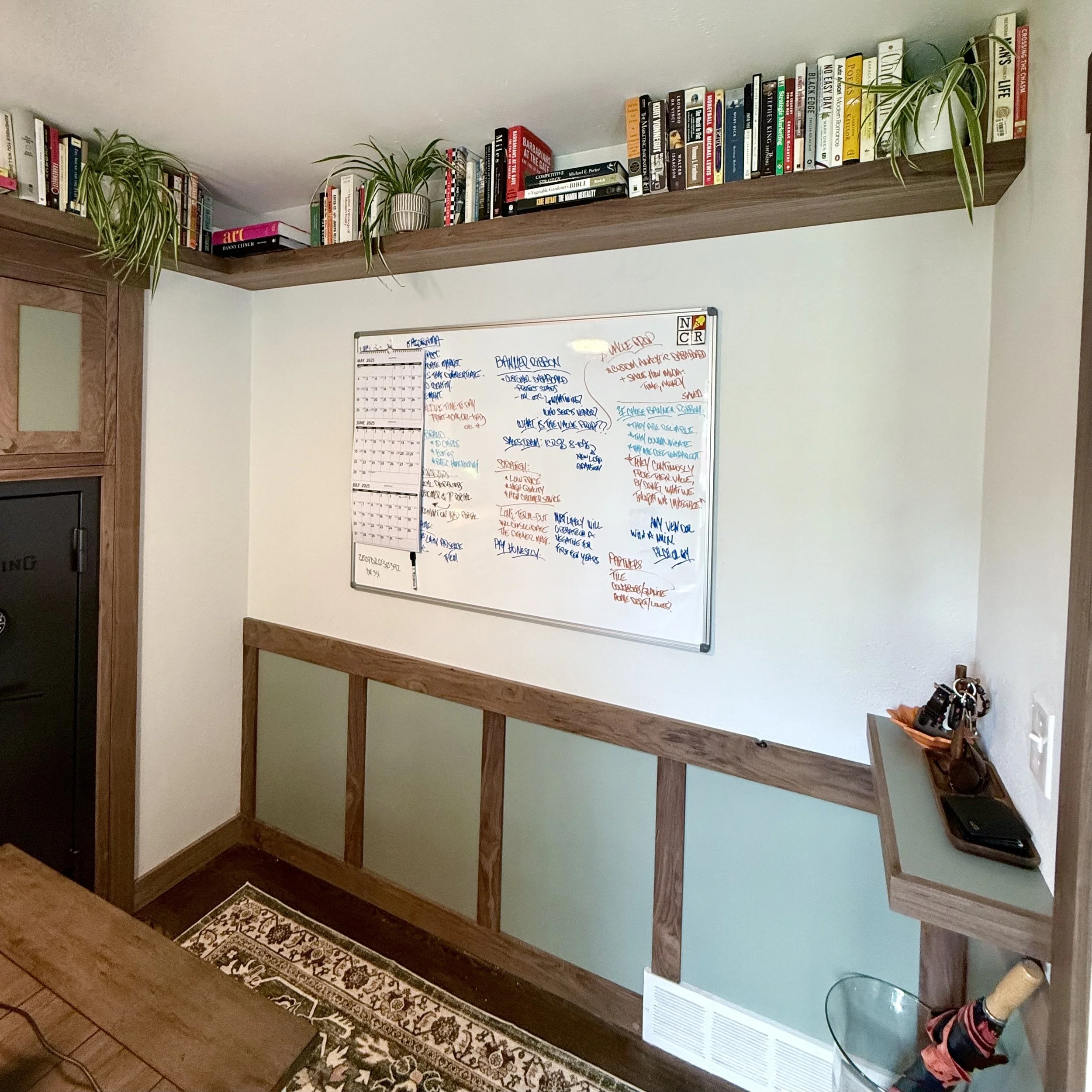 Floating shelf and wainscotting.jpg