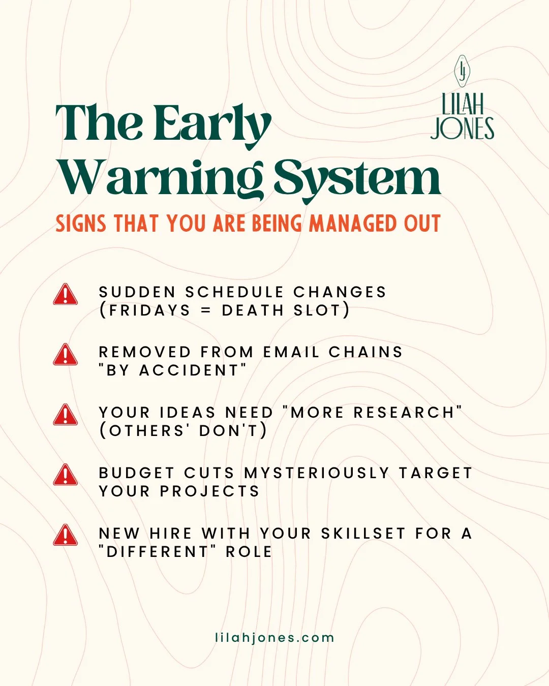 &quot;Your meetings moved to 4pm Fridays.&quot;⁠
⁠
All of them. Every week.⁠
⁠
Marcus knew what it meant: being managed out.⁠
⁠
But he saw it coming 6 weeks early.⁠
⁠
Week 1: Documented every win ⁠
Week 2: LinkedIn blew up (12K views) ⁠
Week 3: &quot