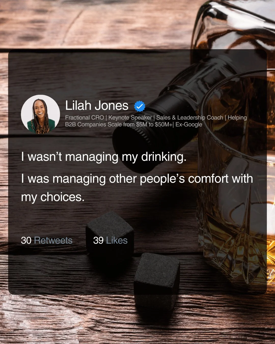 "Are you pregnant?" "Doing Whole 30?" "Training for something?"⁠
⁠
These are the questions I got every time I didn't drink.⁠
⁠
For years, I felt like I needed a REASON to say no.⁠
⁠
I'd make up excuses: "I'm on anti