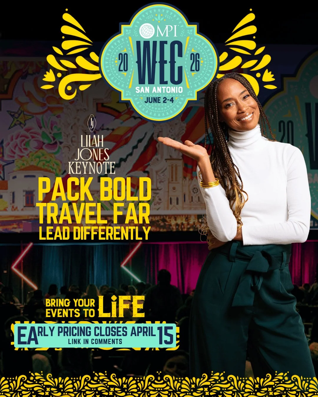 I got this email last week and just sat with it for a minute. ⁠
⁠
World Education Congress (WEC) San Antonio. ⁠
⁠
Meeting Professionals International's flagship conference. ⁠
⁠
Sharing a stage with Jim Kwik, Jon Dorenbos, and Magie Cook⁠
⁠
Five years