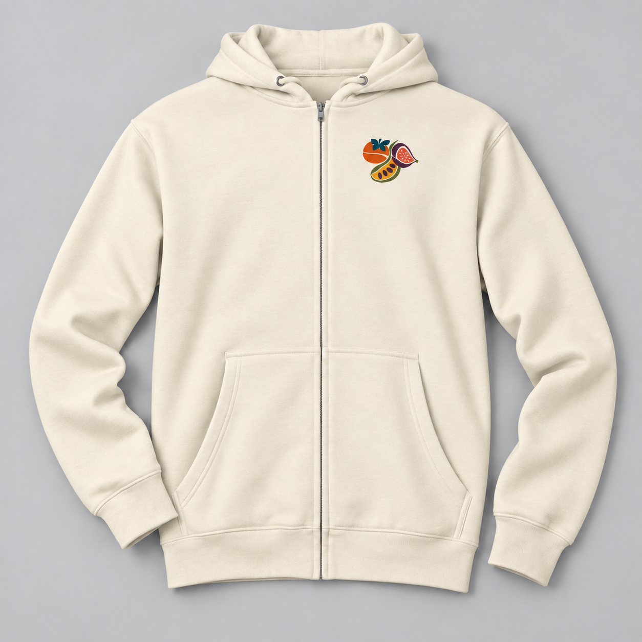 north-orchard-rare-fruit-sandshell-zip-front-flat-lay-v1.png