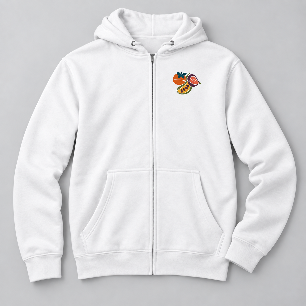 north-orchard-rare-fruit-white-zip-front-flat-lay-v1.png