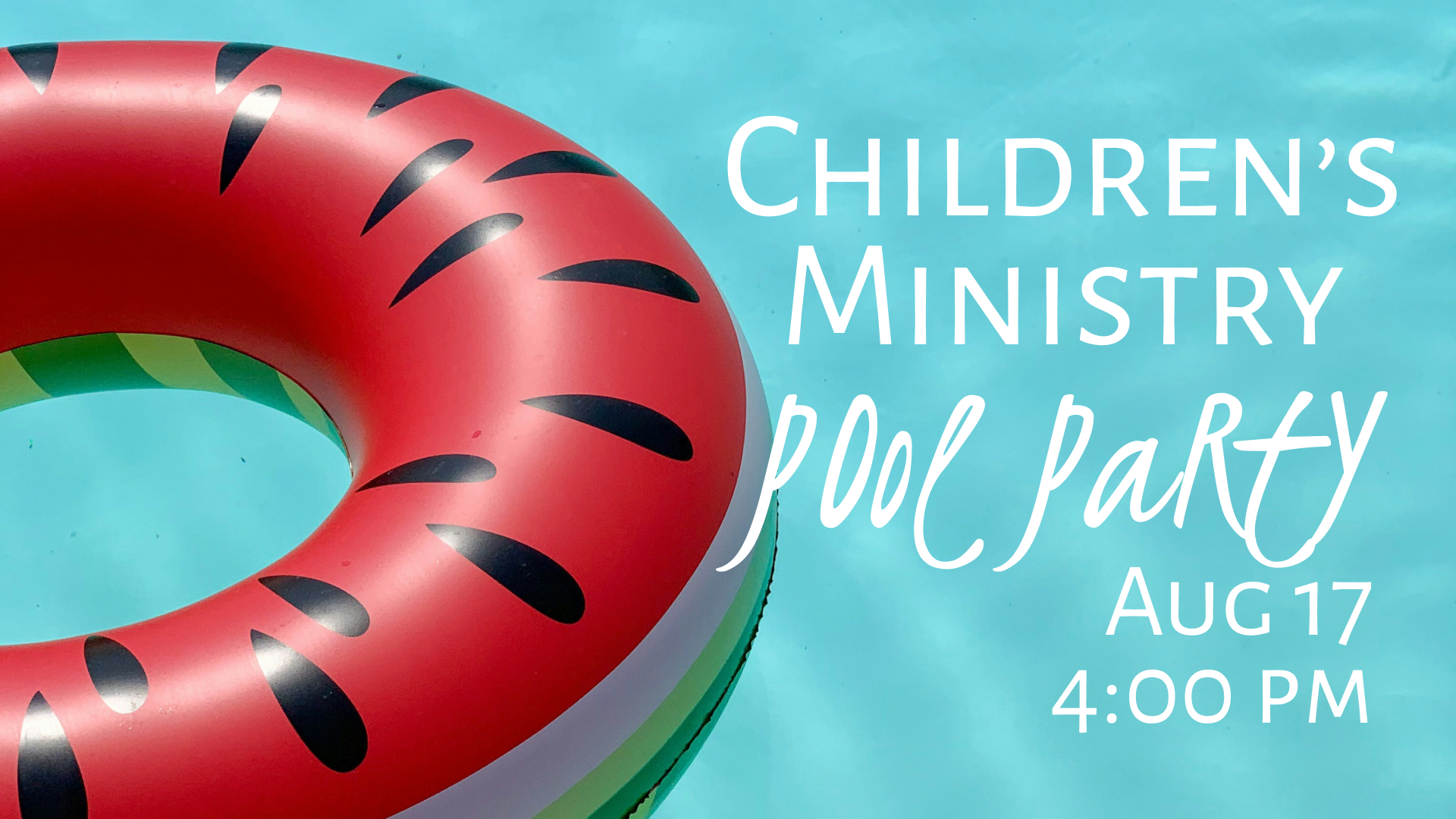 Children's Ministry Pool Party