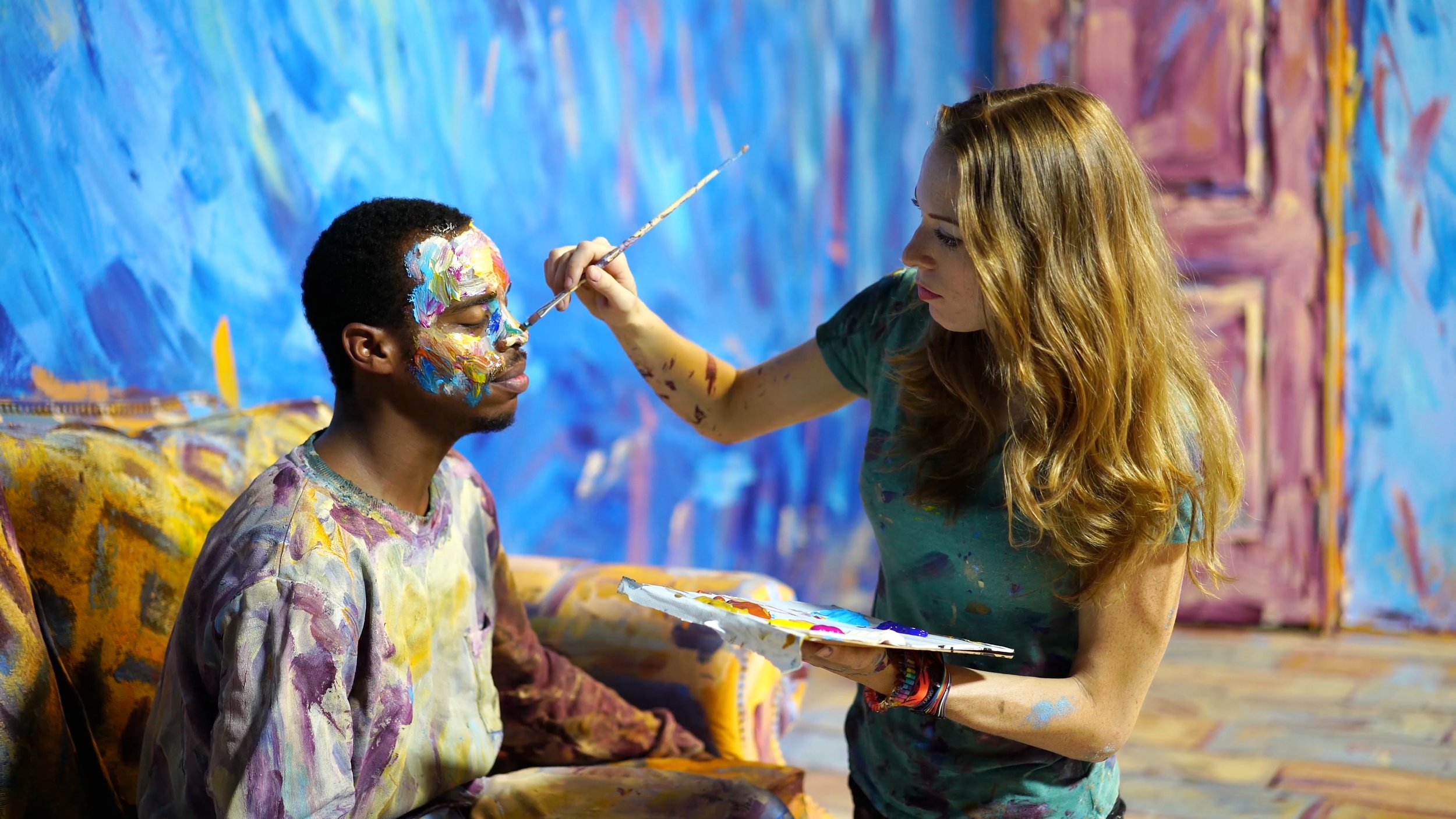 Lil Buck being painted by Alexa Meade.jpg