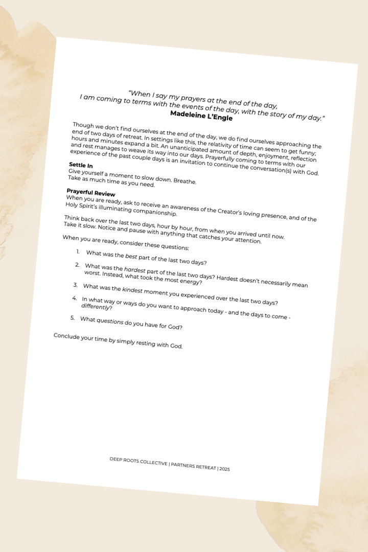 Retreat Spiritual Formation with Chris Hess