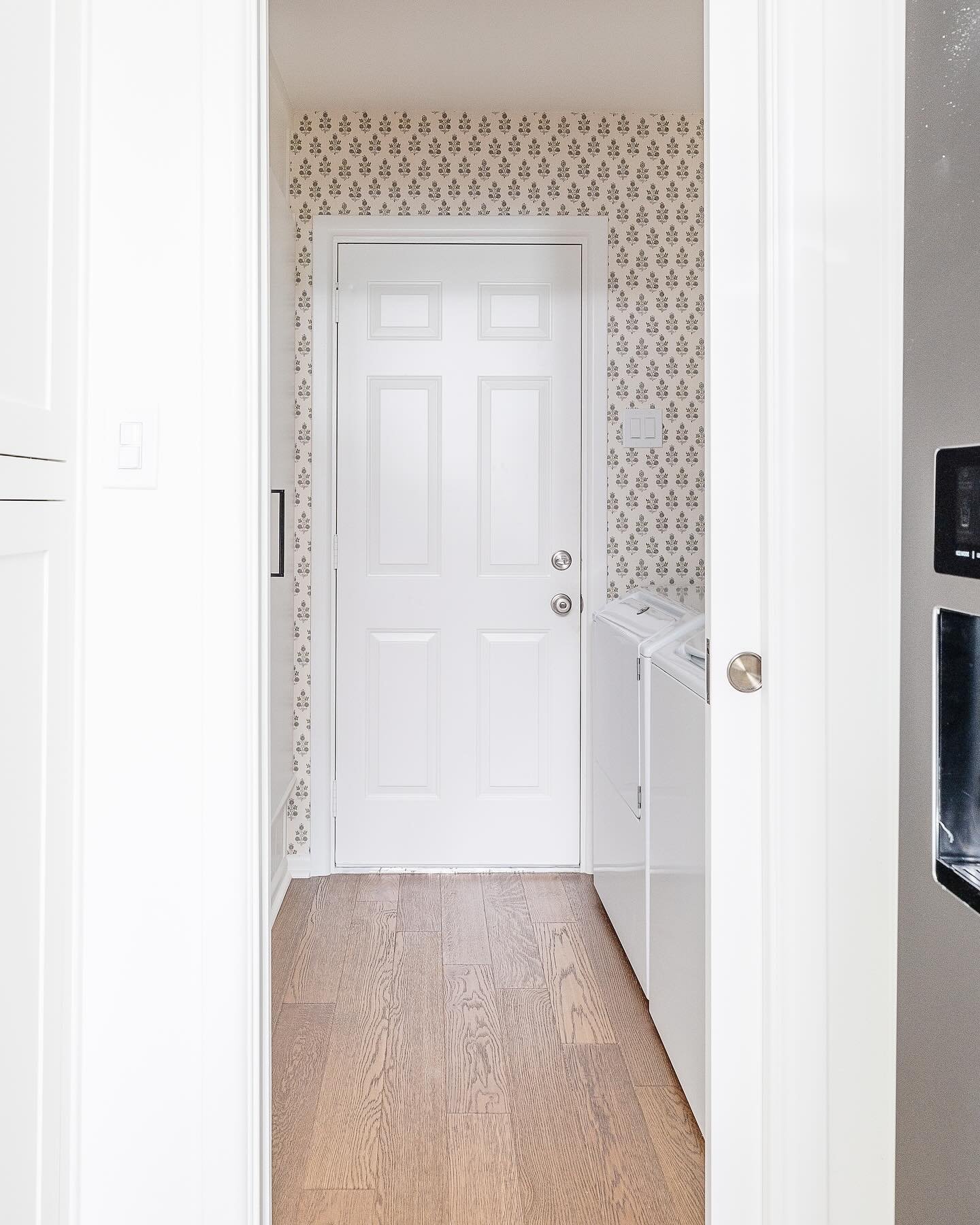 A little refresh goes a long way! Some wallpaper, new cabinets, countertops, and sleek hardware make all the difference. 

Small changes, big impact&mdash;now this space is as functional as it is beautiful! 🧺 

#vkinteriorsllc #girlcontractor #updat