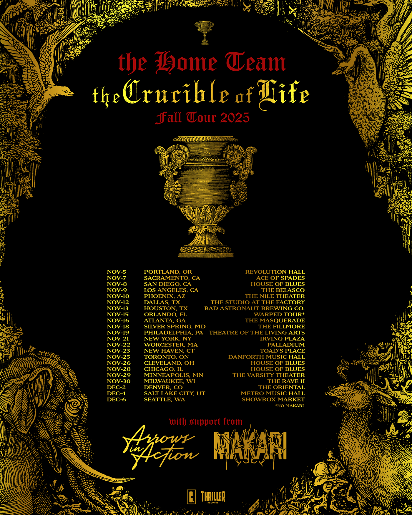 DON’T BE AFRAID TO GET LOUD AT THE CRUCIBLE OF LIFE TOUR - THE HOME TEAM ANNOUNCES HEADLING TOUR