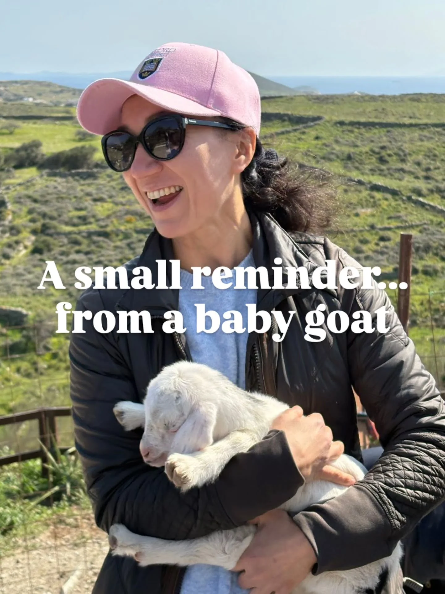Some moments just make you pause.

The other day I was holding a one-week-old goat. 🐐
Tiny. Curious. Completely present.

No rushing.
No overthinking.
Just being exactly where it is.

It made me realize how rarely we allow ourselves to do the same.
