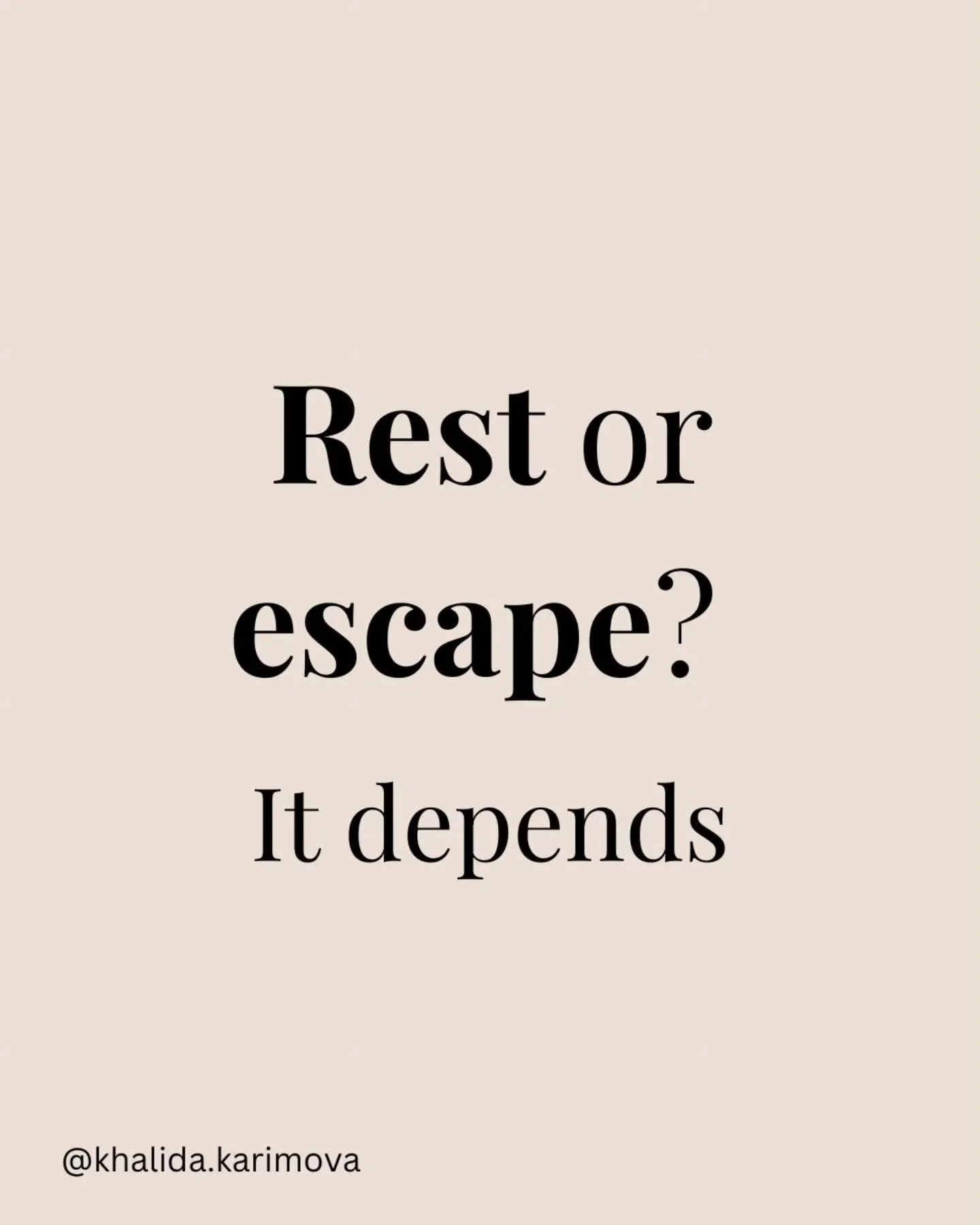 Rest and avoidance can look very similar from the outside.

You cancel plans.
You step away.
You take time for yourself.

But internally, they feel very different.

Rest leaves you feeling more steady.
A little clearer.
More like yourself.

Avoidance