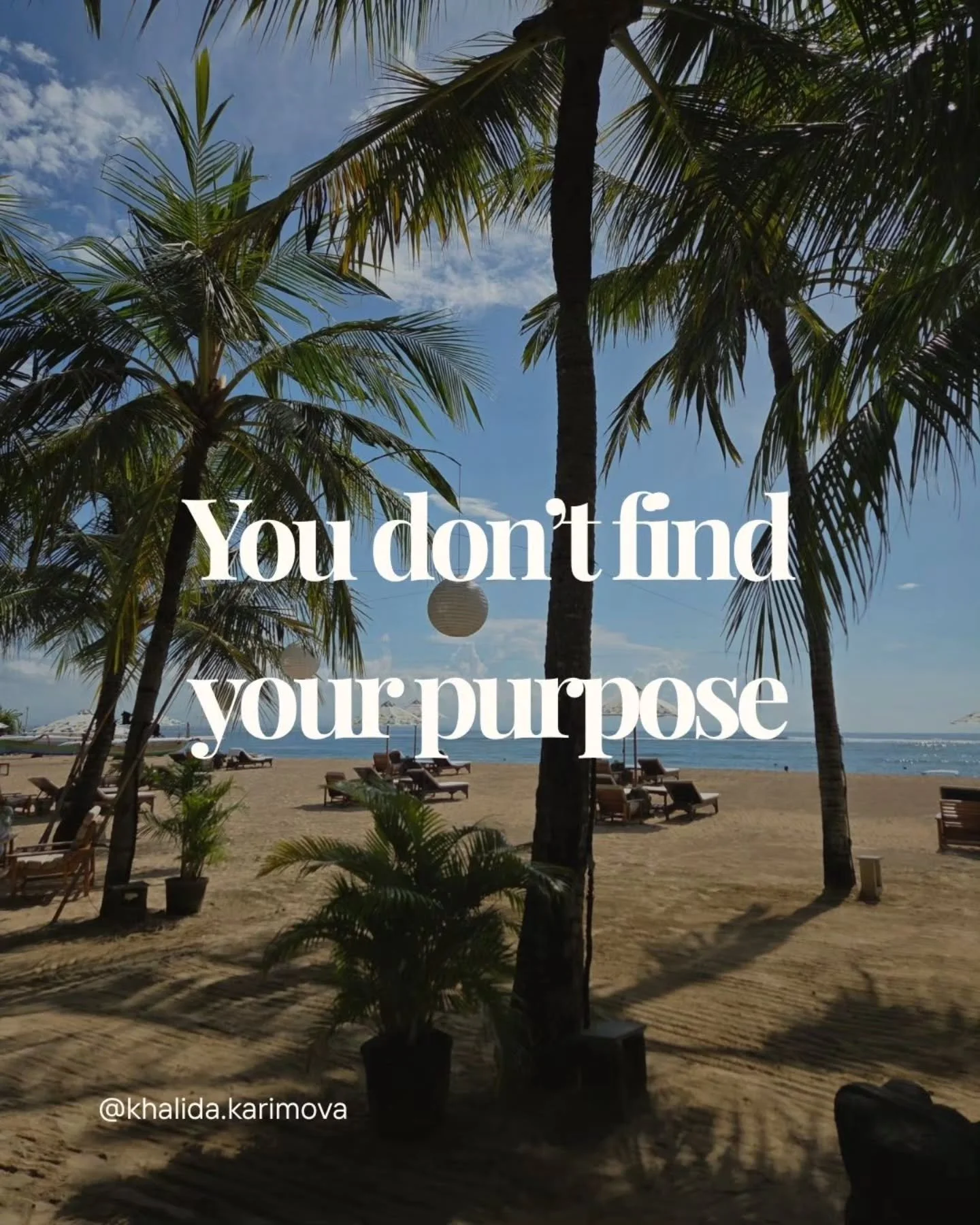 It&rsquo;s easy to think your purpose is something you&rsquo;re supposed to find.

One clear answer.
One right path.
Something that will finally make everything make sense.

So you think about it.
Try to figure it out.
Wait until you feel sure.

&mda