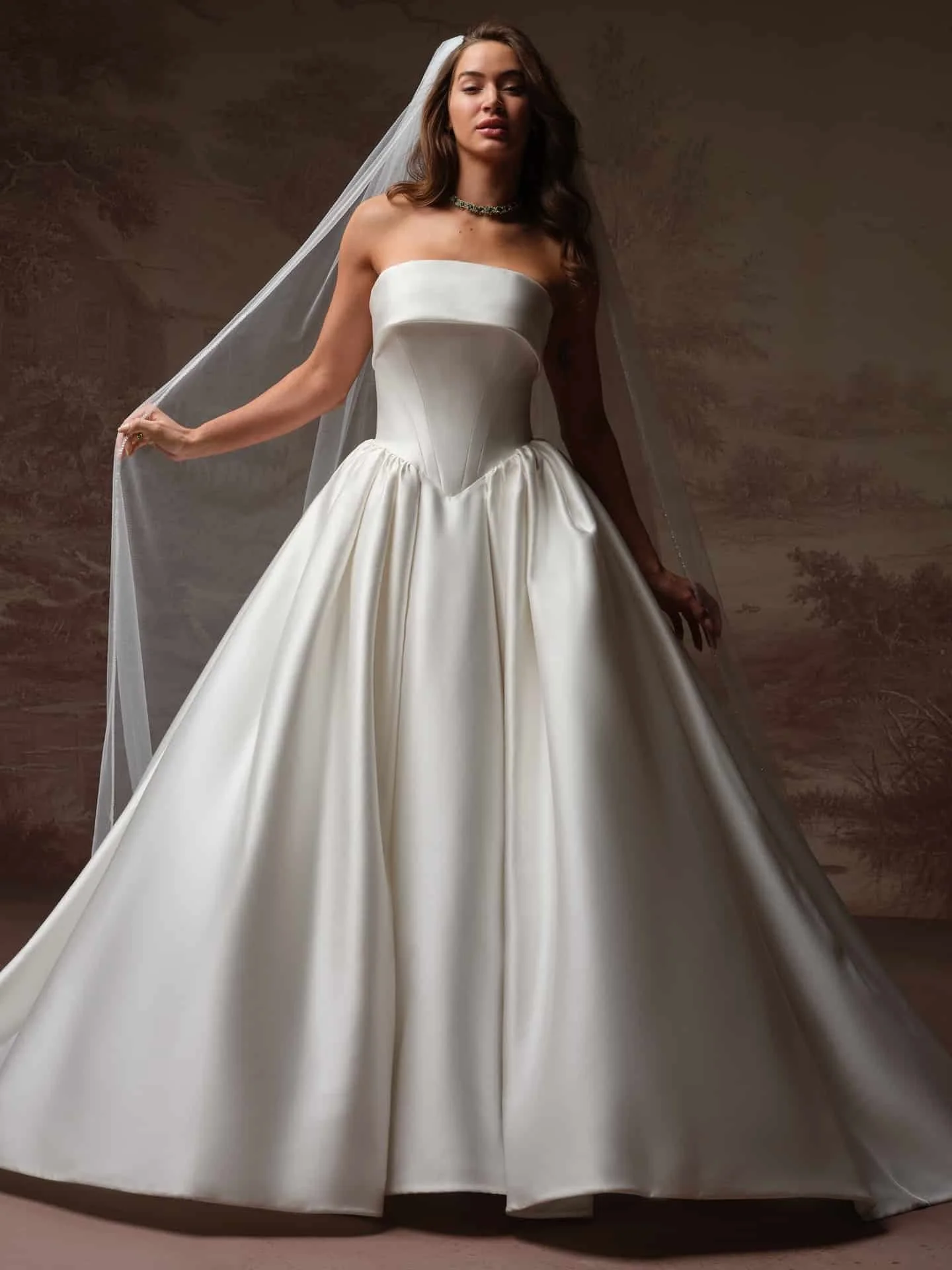 RANE

this new @maggiesotterodesigns gown made from luxe Cartago satin is a classic representation of a ballgown, with the famous Maggie structure and sculpting. it&rsquo;s a timeless staple with modern flair 🤍