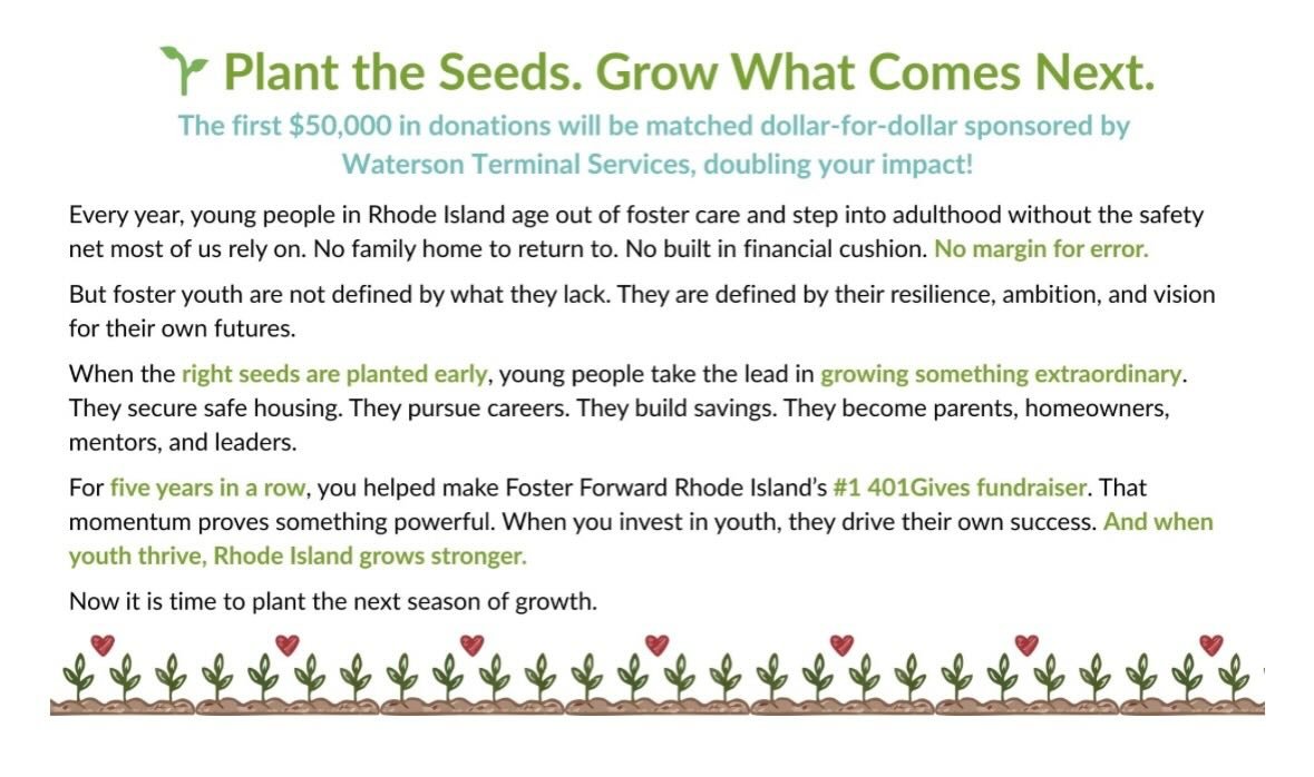 Hello from the Rambots! This week On, please consider a donation to Foster Forward! Go to their 401Gives page where you can donate or start your own fundraiser. Every donation counts!! #lasalleacademy #frc #robotics #stem #fundraiser