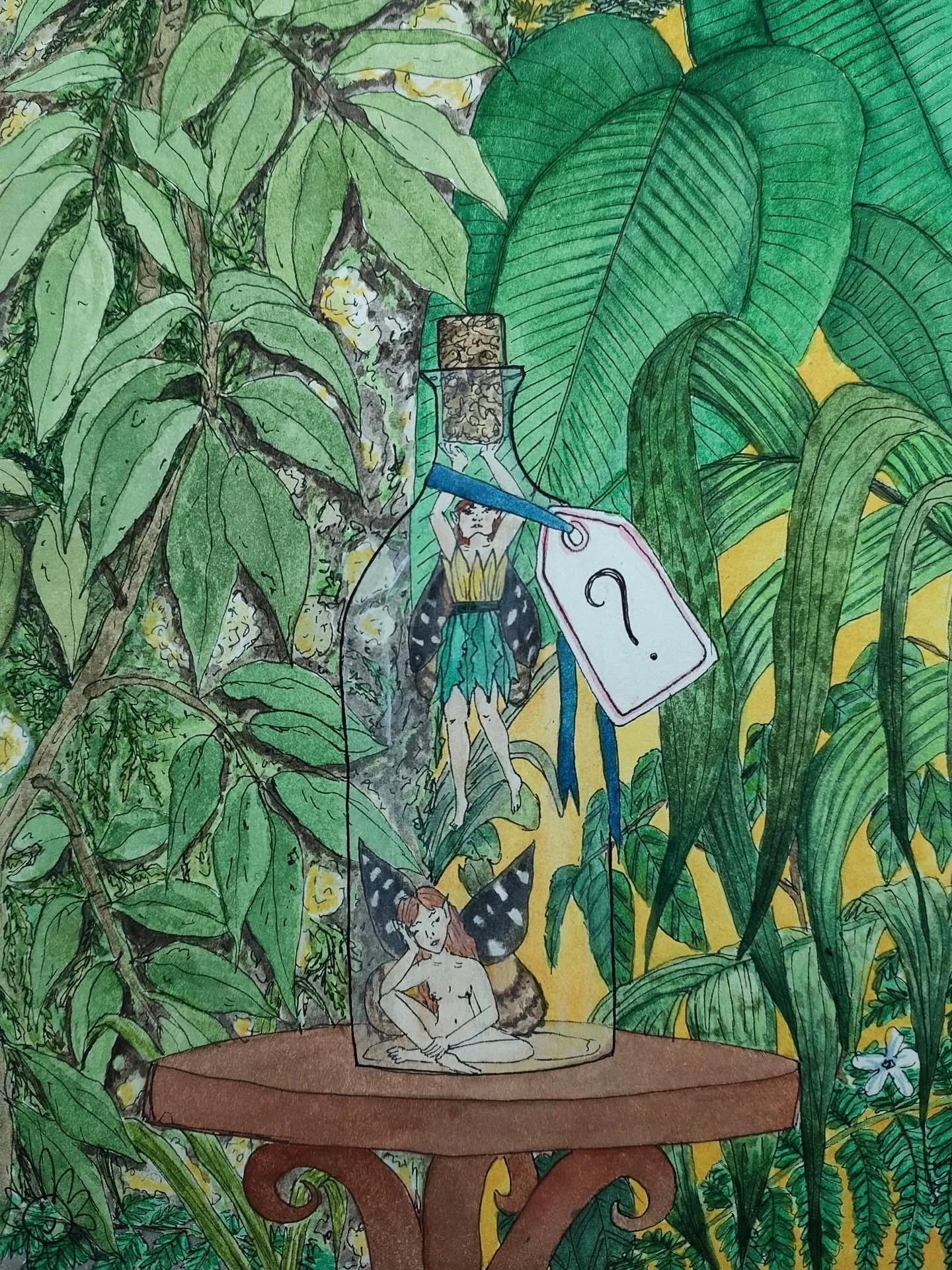 &ldquo;Questions&rdquo;, December 2022. 
Is anything trapping your Peace and Joy? 

A repost of a piece I finished at the end of my first South America trip, after a few happenings have reminded me of these two little beings recently. Curious, isn&rs