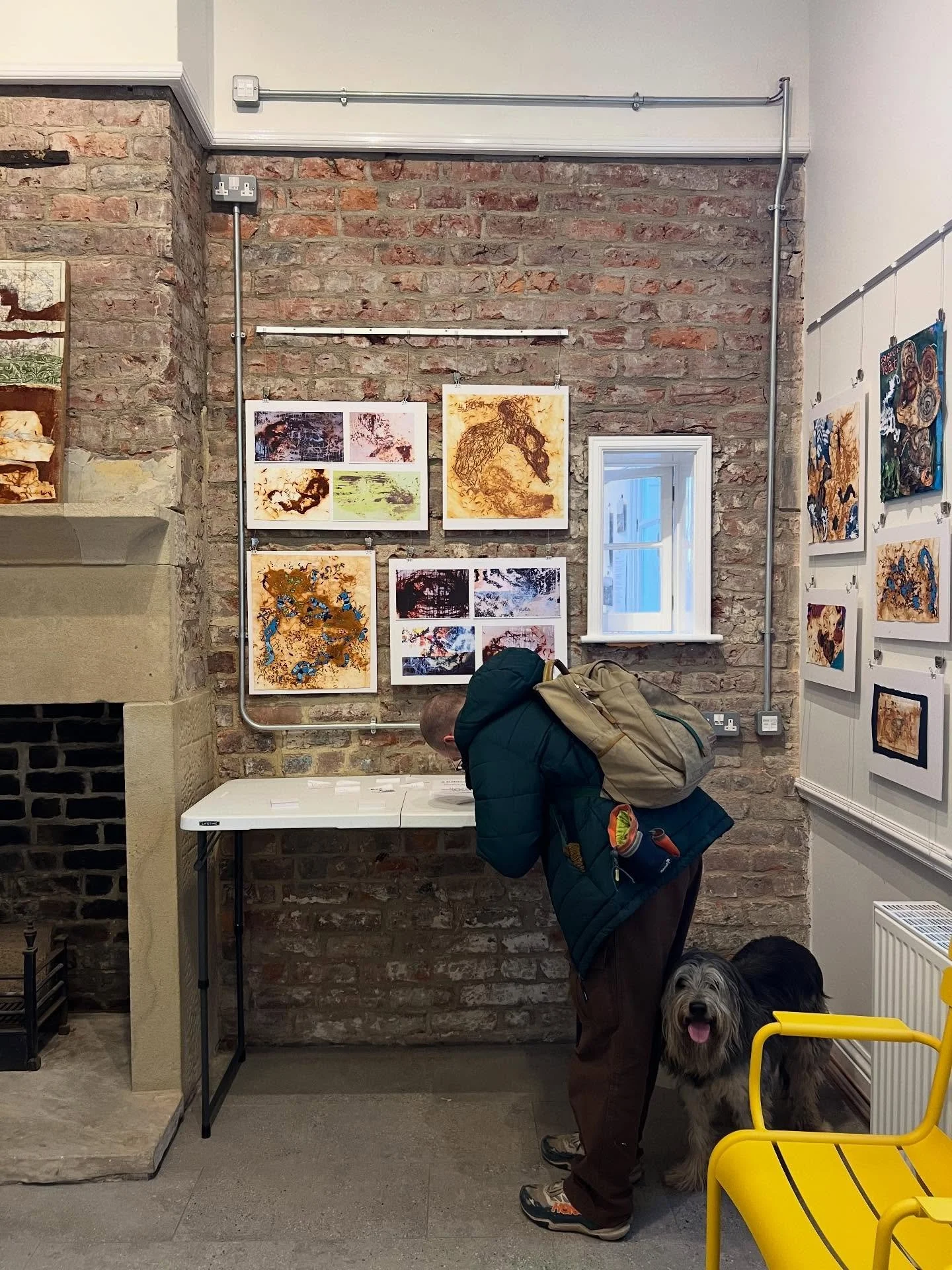 A wonderful Sunday at our @peatzine exhibition at The Local Motive in Mytholmroyd✨

Boggy souls in their hundreds (!!) passed down to visit and peer at mossy artworks, poetry and moorland stories. We had workshops to make zines with @loucomics, maps 