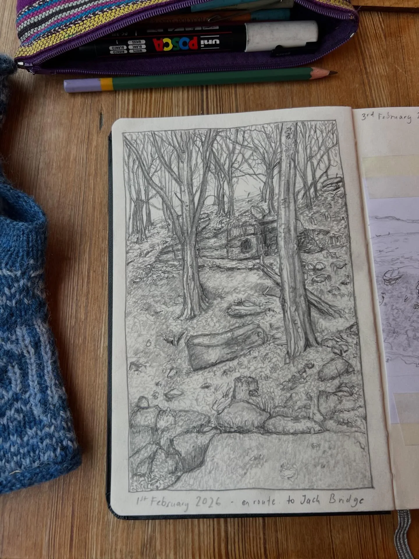 A rock I liked in the woods on the way to Jack Bridge. 

Took me a couple days to finish in between working on other bits, but it&rsquo;s fun to sketch with pencil! 

#natureart #trees #rocks #caldervalley #sketchdaily