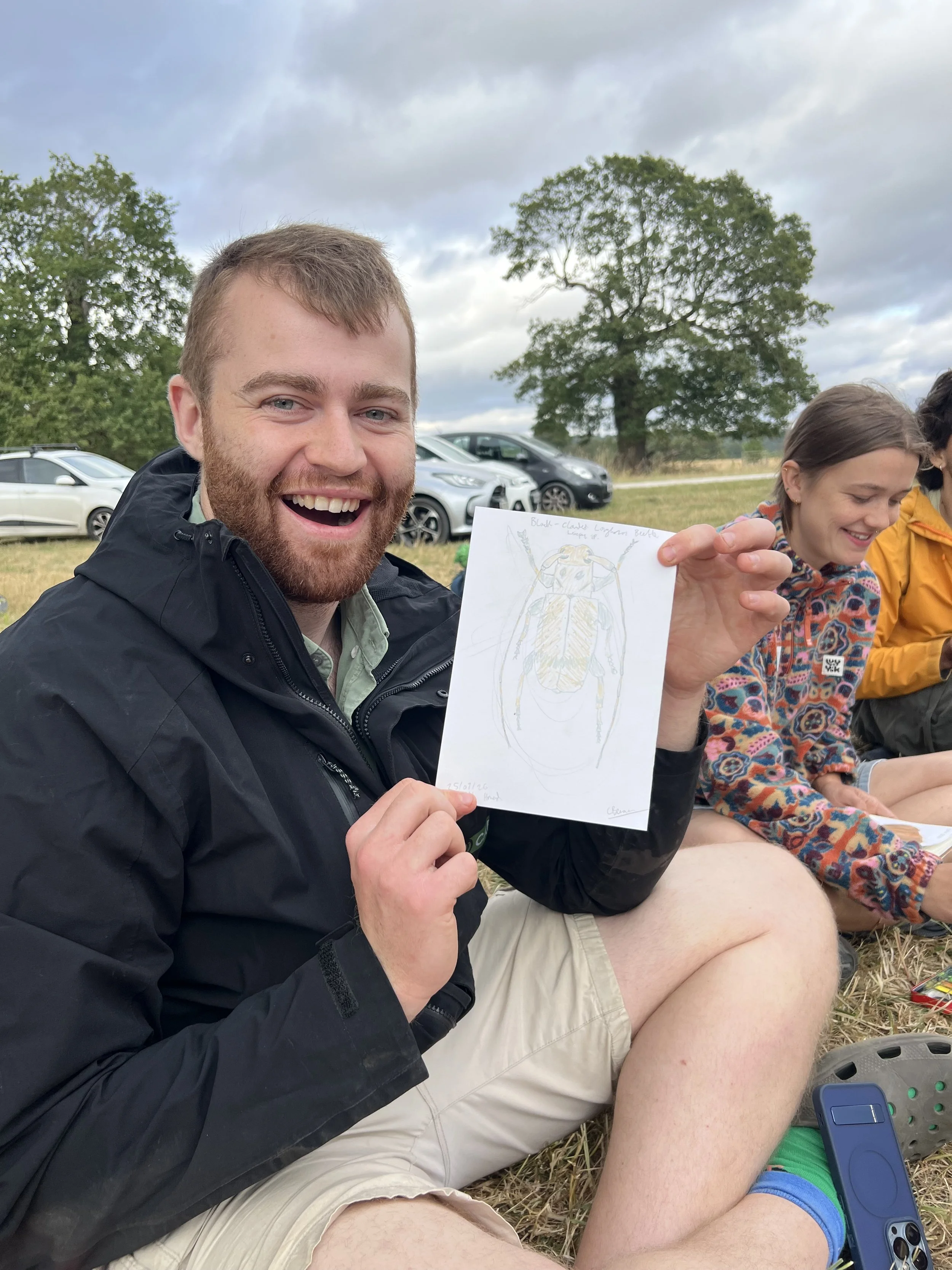 Chris and his gorgeous bark beetle!