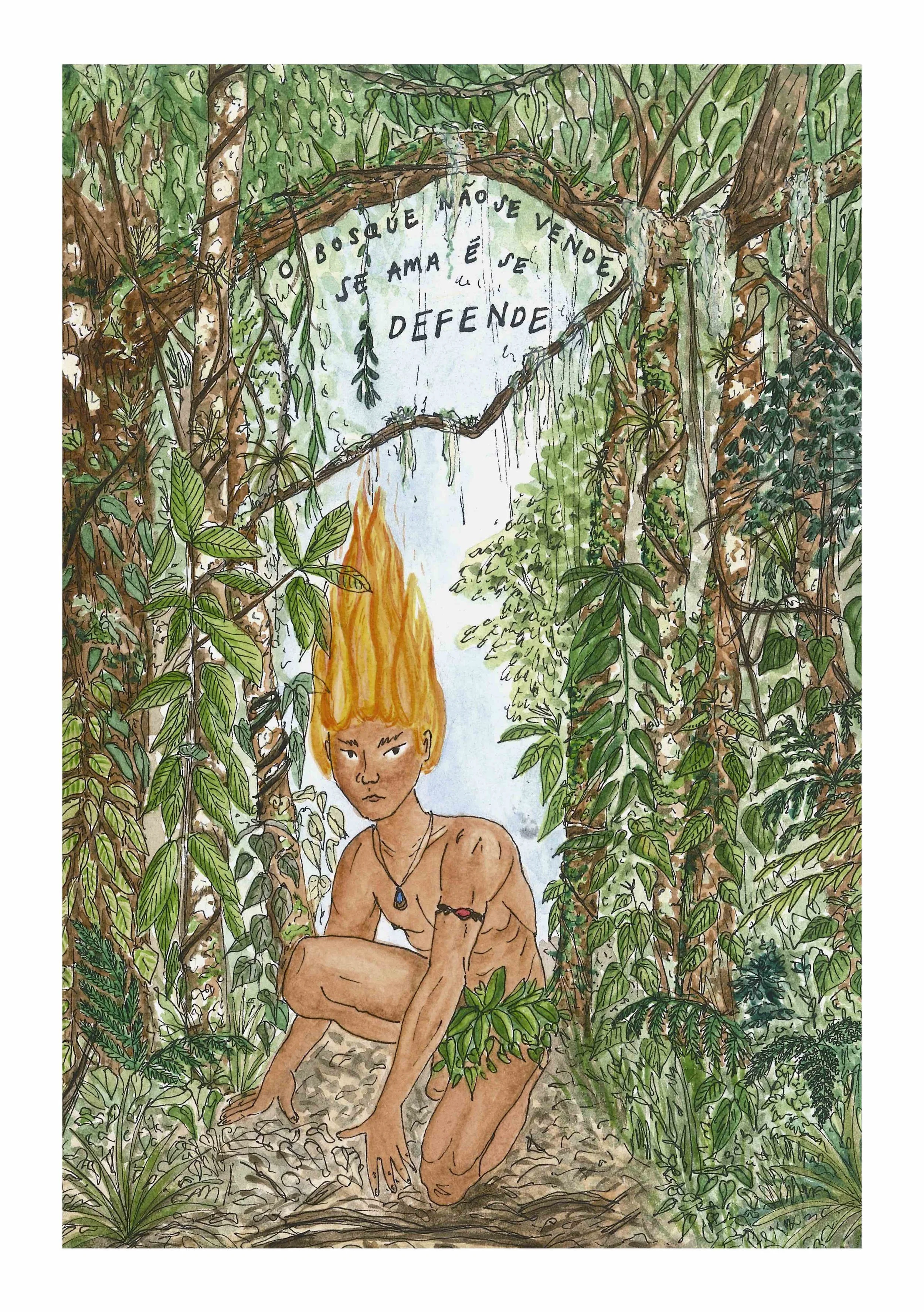 A5 Giclée Print - The Curupira