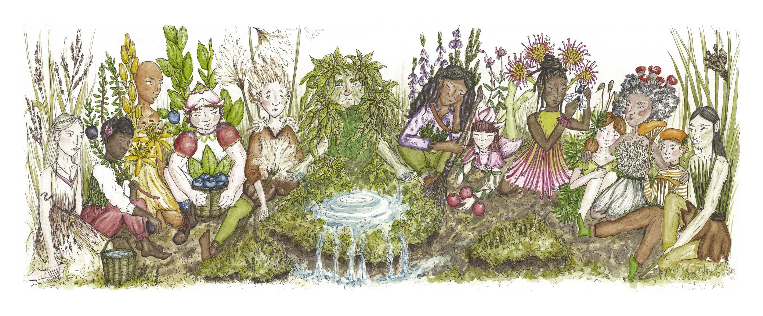 A Council of Bog Beings - Giclée Print