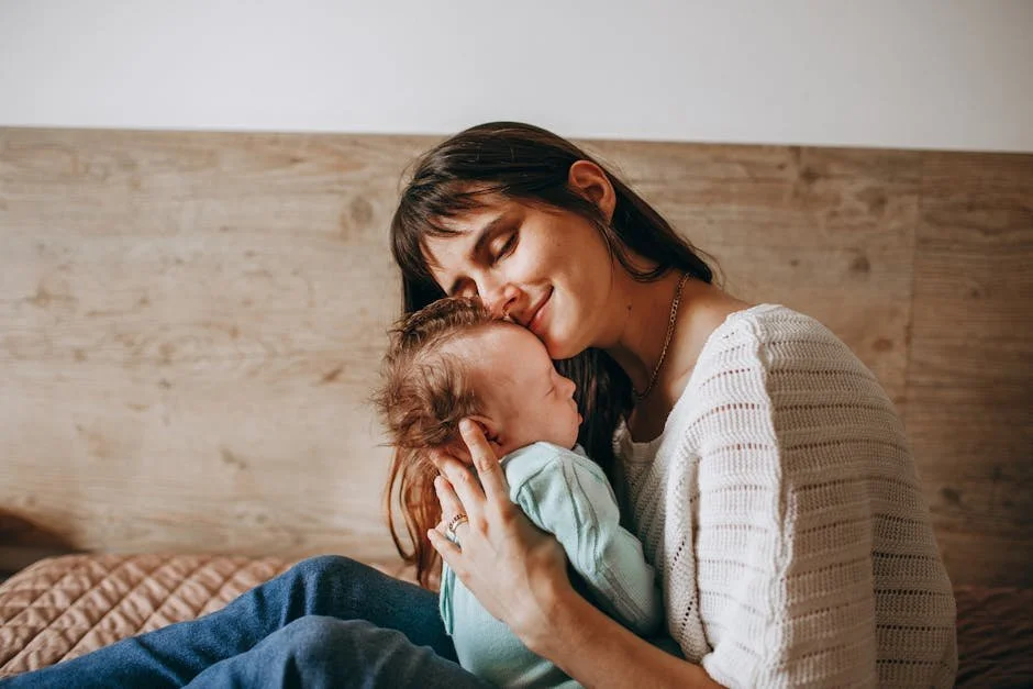 parent gazing at infant - therapy for new parents