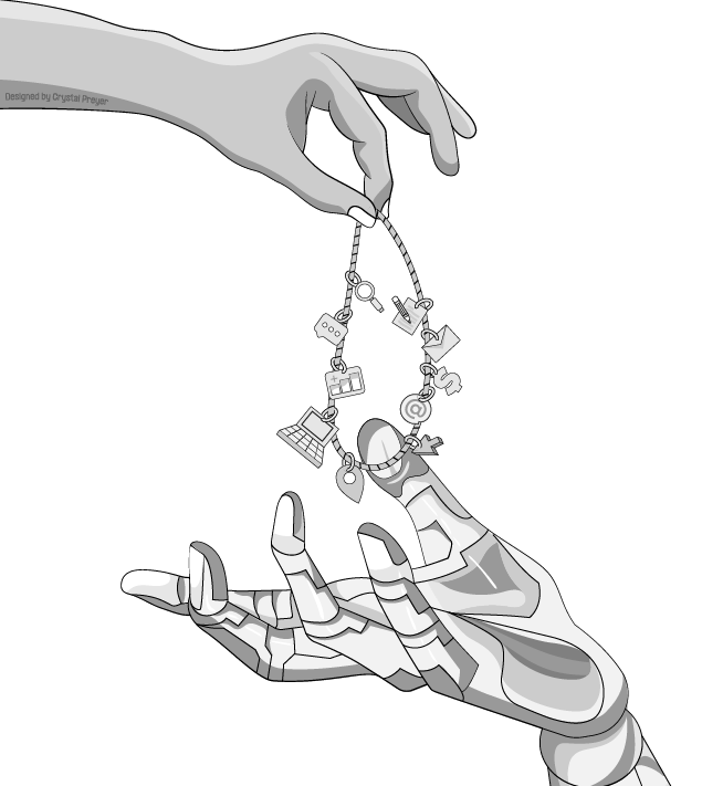 Charm the Robots Black and White Cover