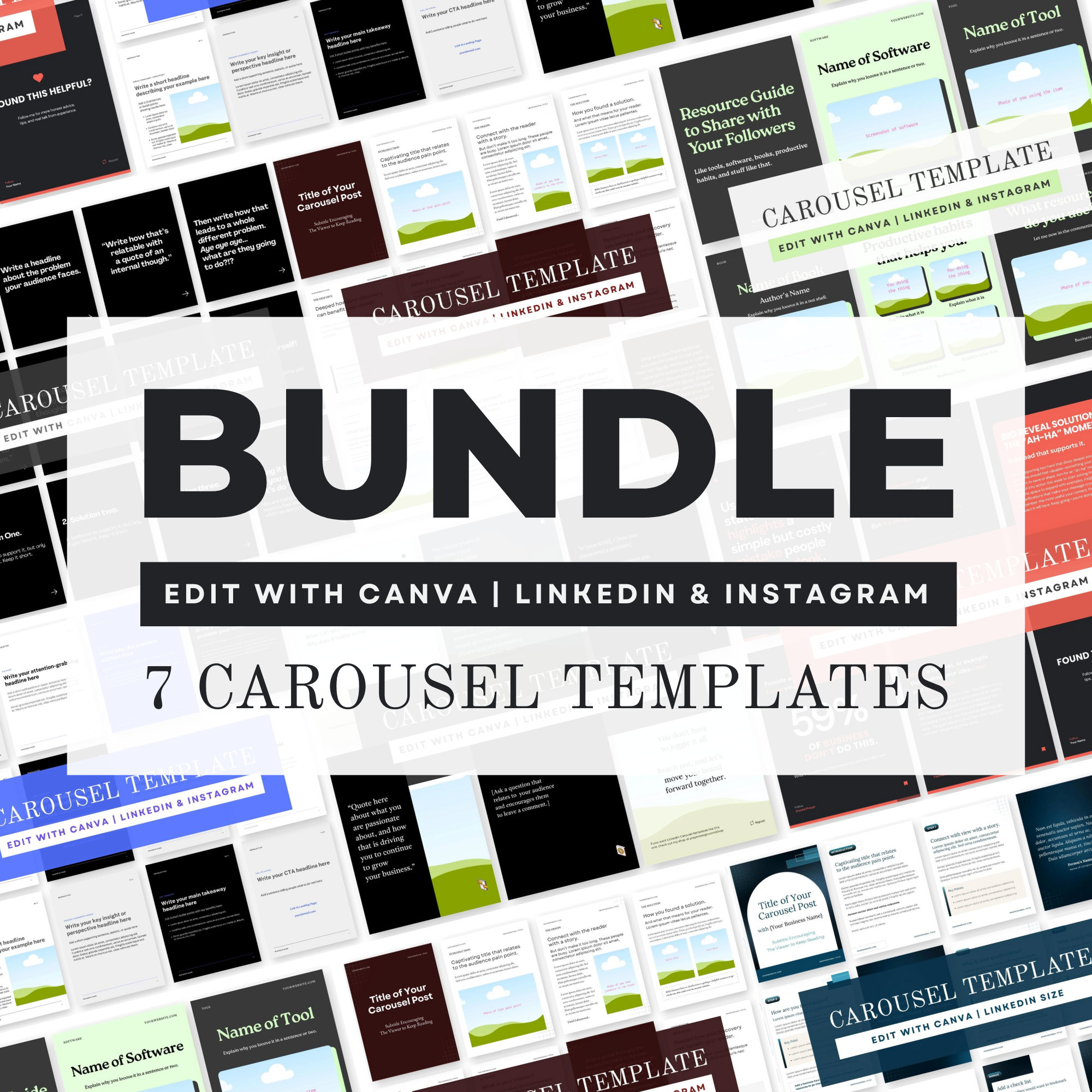 Carousel Template Bundle LinkedIn and Instagram_Preyer Design.png