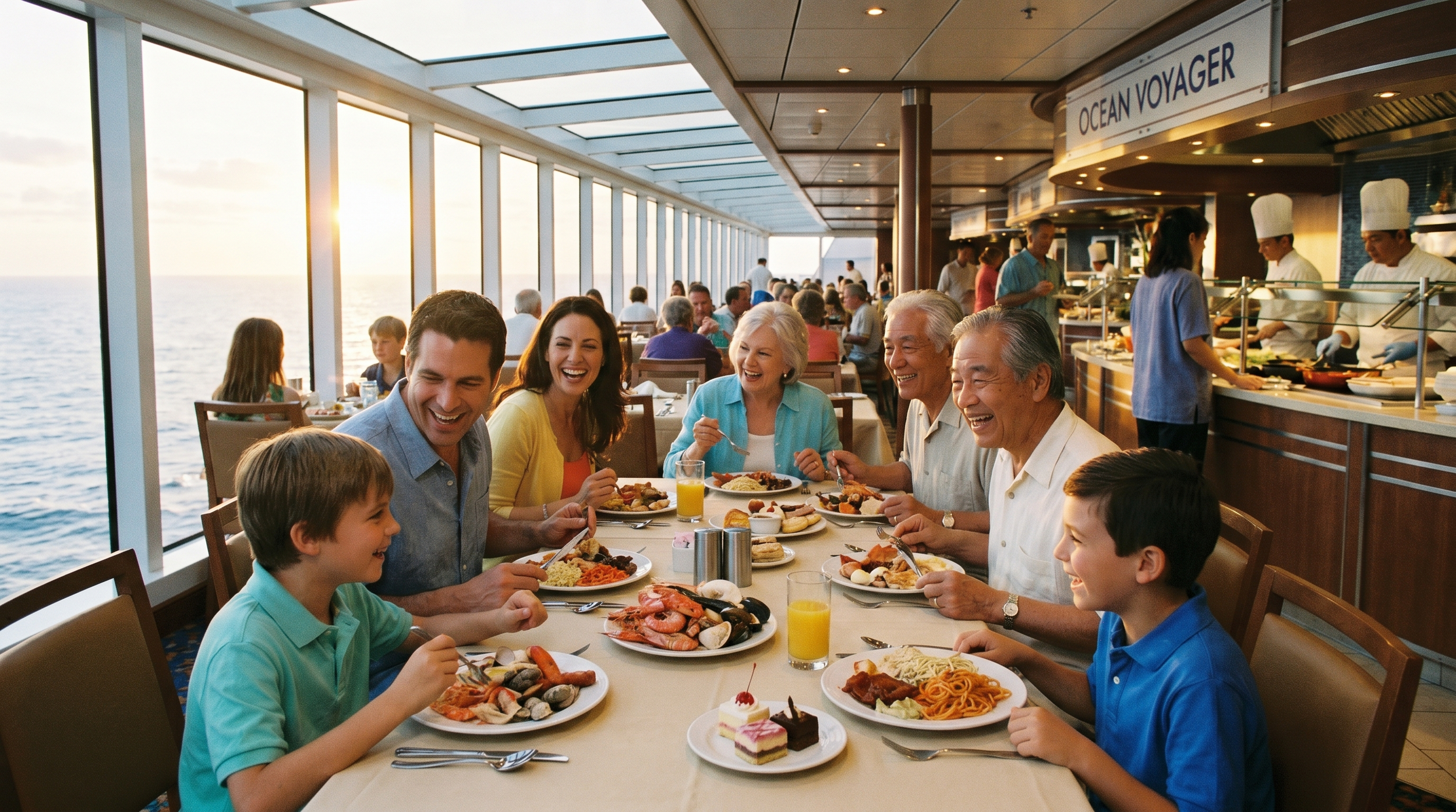famille en croisière